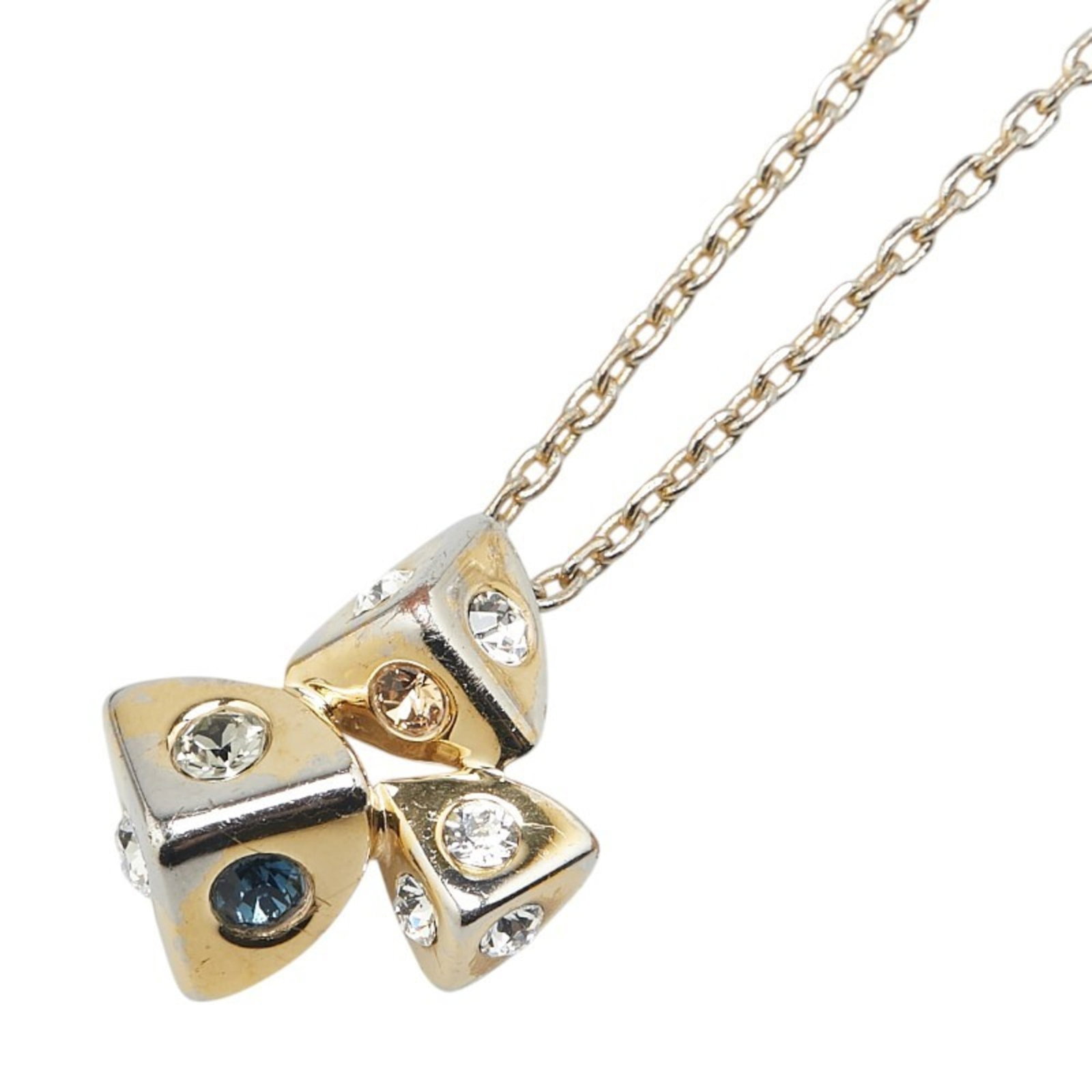 Louis Vuitton Supple Necklace Lv Tranquis Accumulation M68169 Gold Multicolor Plated Women'S Louis: Louis Vuitton Supple Necklace Lv Tranquis Accumulation M68169 Gold Multicolor Plated Women'S Louis Gold and multi-color plated necklace with Louis Vuitton branding, featuring a pendant measuring