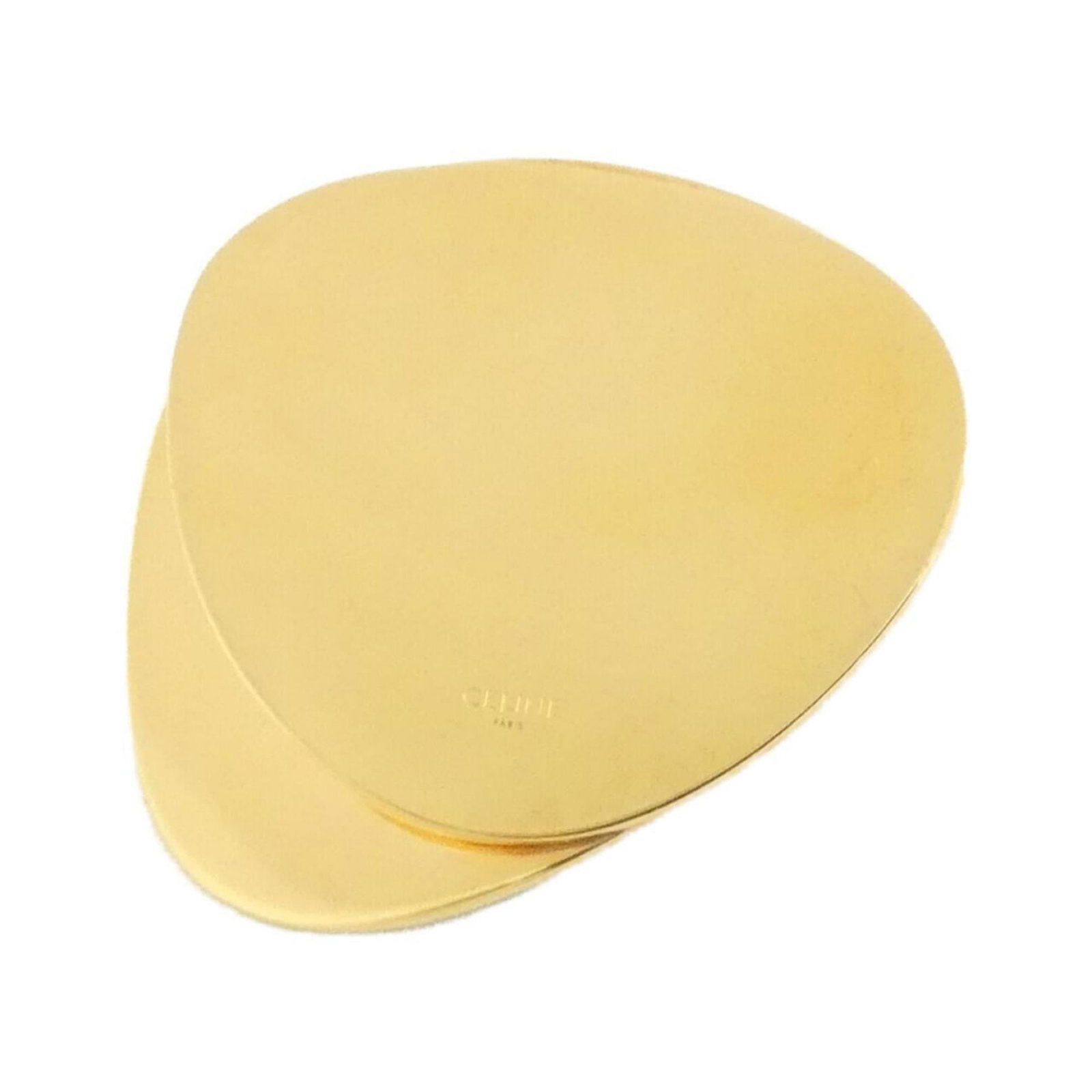 Celine Brooch: Celine Brooch The Celine Brooch boasts elegant gold details, measuring 4.5cm x 4.5cm in size. This beautifully crafted piece comes with a luxurious box and dust bag for added protection. A stunning