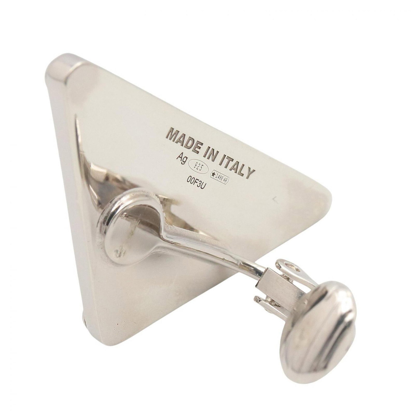 Clip Prada Earrings Silver - 3