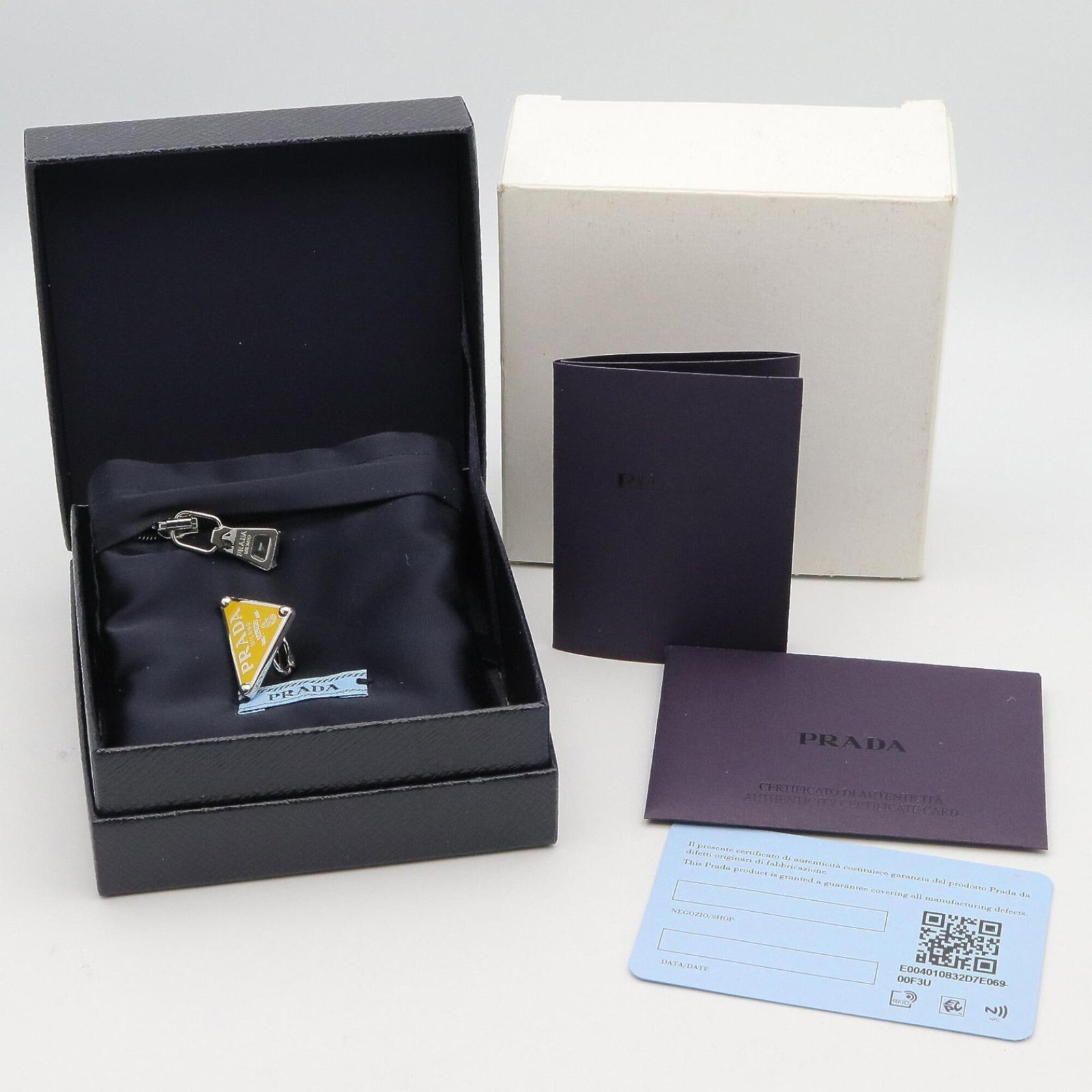 Clip Prada Earrings Silver - 5