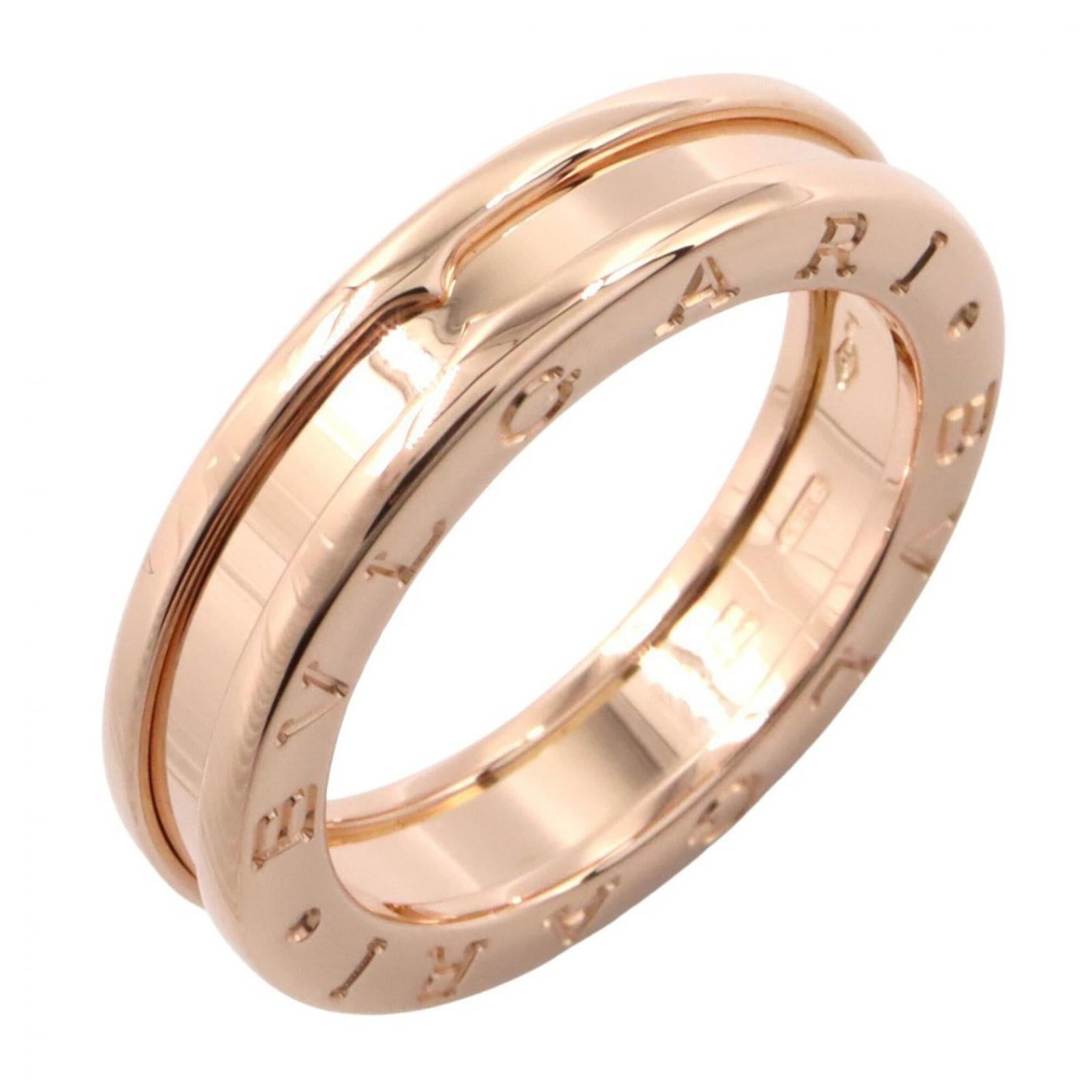 Bvlgari Band Ring Pink Gold (18K): Bvlgari Band Ring Pink Gold (18K) Pink gold (18K) band ring from Bvlgari, available in US size 6.5 and JP size 13, features a stylish design that showcases the luxury brand's signature elegance. This