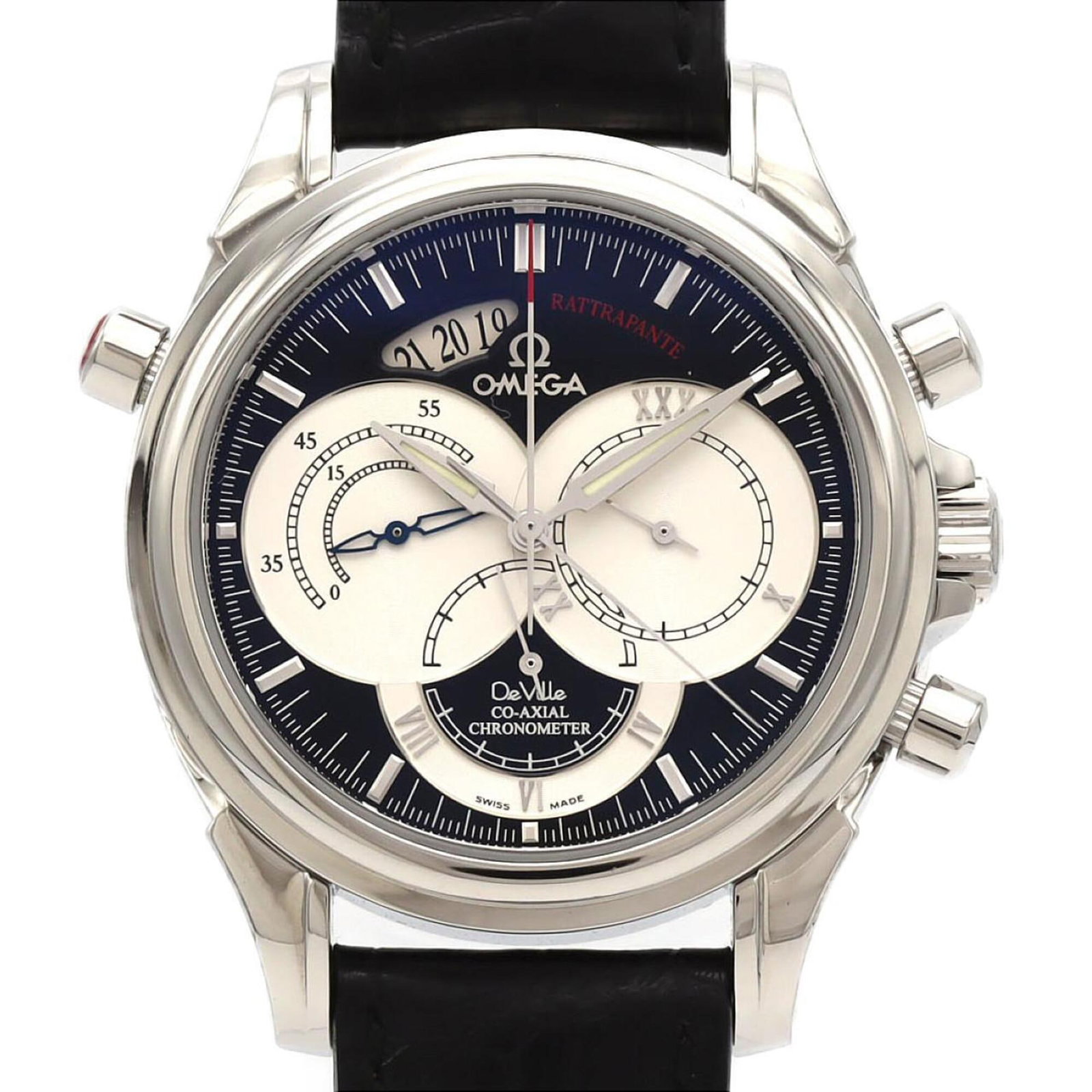 Wristwatch of Omega: Wristwatch of Omega Stainless steel case with a sleek black dial, this Omega wristwatch boasts a 41mm diameter and automatic self-winding movement. The watch's compact size makes it a stylish accessor