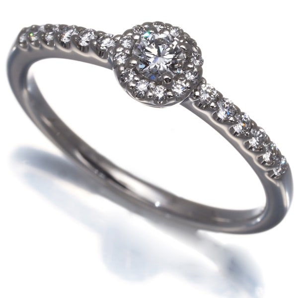 Vendome Ring Diamond 0.099Ct/ 0.13Ct Grace Circle Us5 950 Platinum: Vendome Ring Diamond 0.099Ct/ 0.13Ct Grace Circle Us5 950 Platinum Vendome's 0.099ct diamond center stone and total 0.13ct side stones are set in 950 platinum, creating a striking ring design with a