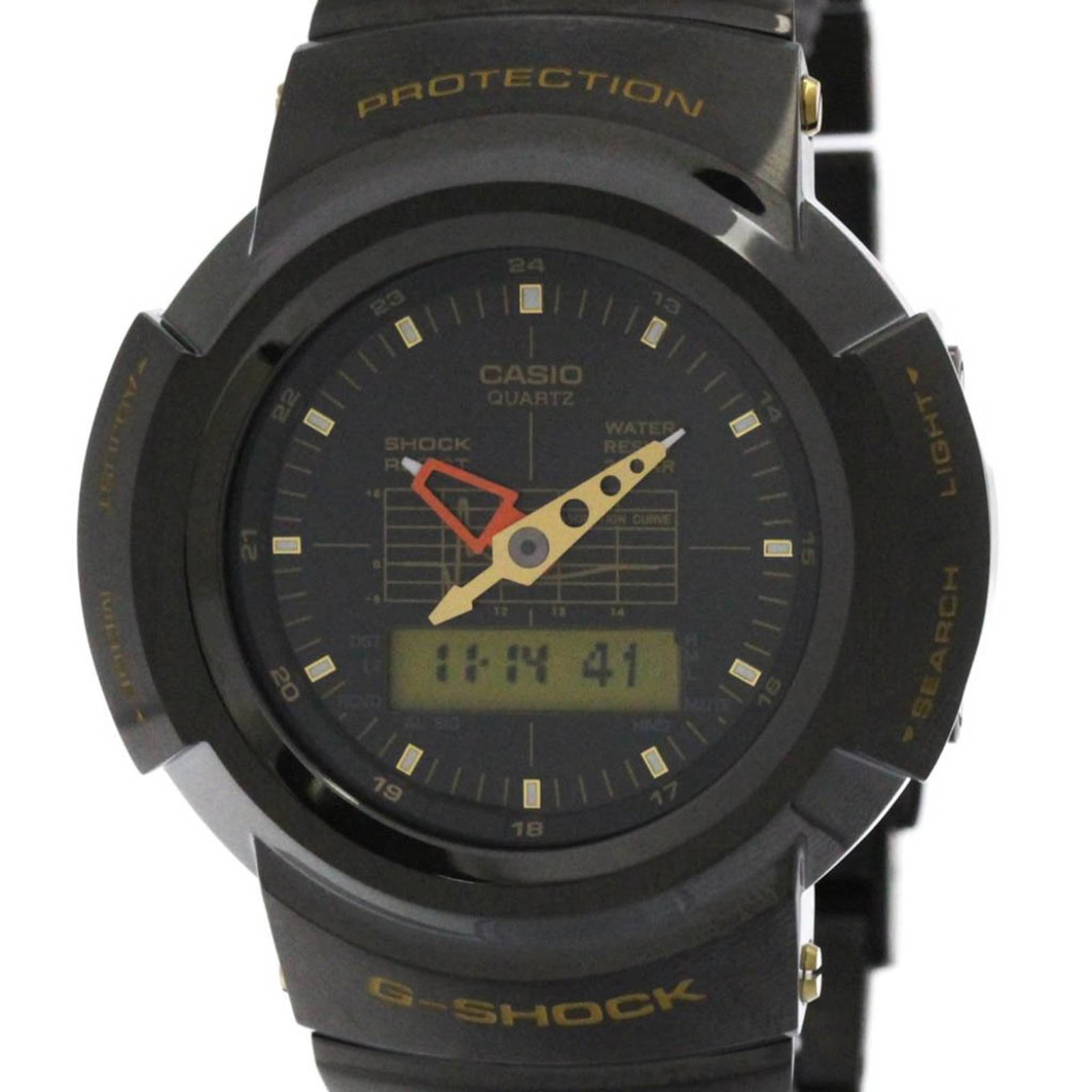 Wristwatch By Casio: Wristwatch By Casio Stainless steel case and band provide durability, while the black dial offers a sleek finish. This Casio G-Shock wristwatch features radio wave control solar technology for long-la