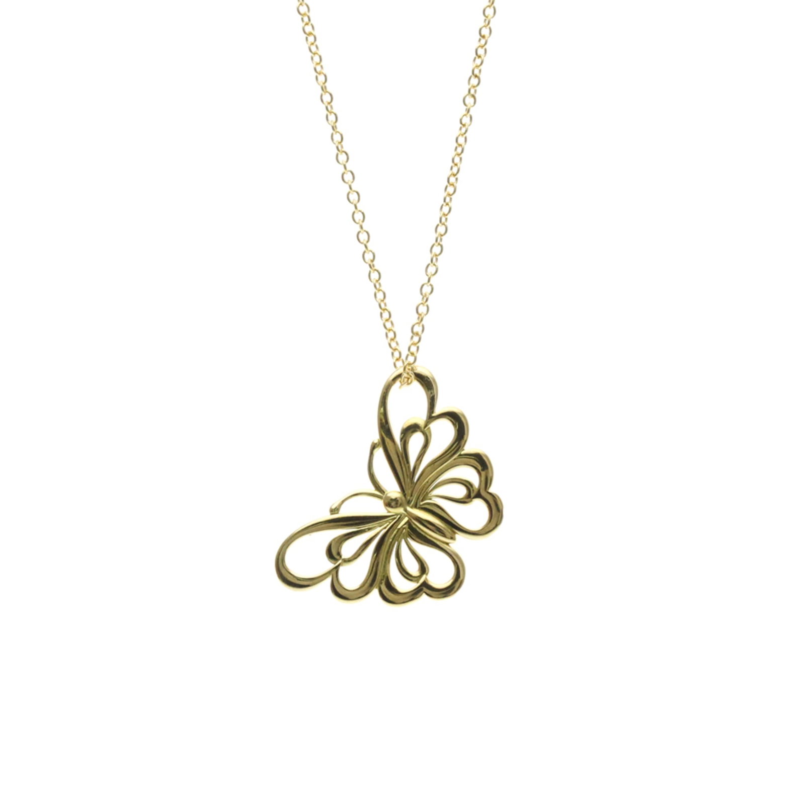 Tiffany Butterfly Necklace Yellow Gold (18K) No Stone Menwomen Fashion Pendant Necklace (Gold): Tiffany Butterfly Necklace Yellow Gold (18K) No Stone Menwomen Fashion Pendant Necklace (Gold) Yellow gold (18K) pendant necklace with a fashion butterfly design, crafted from high-quality gold