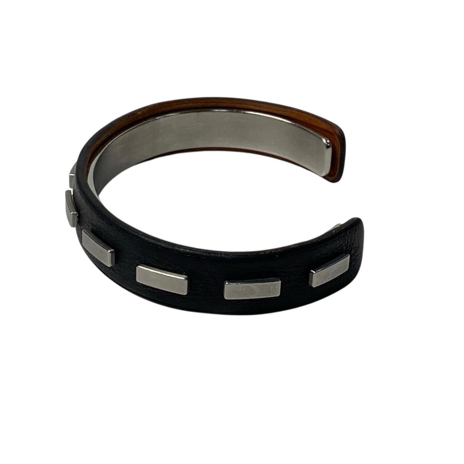 Leather metal bangle hermes - 2