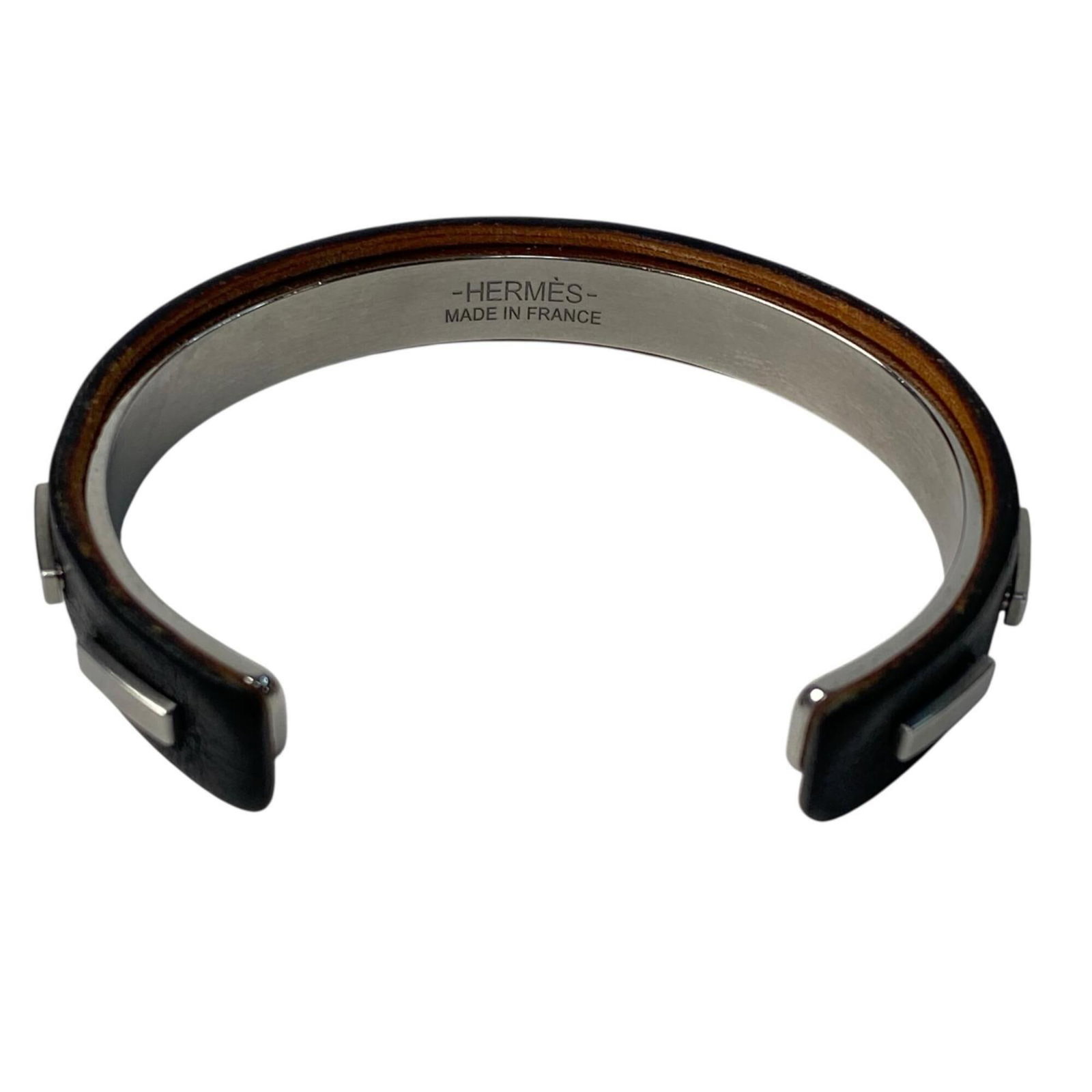 Leather metal bangle hermes - 4