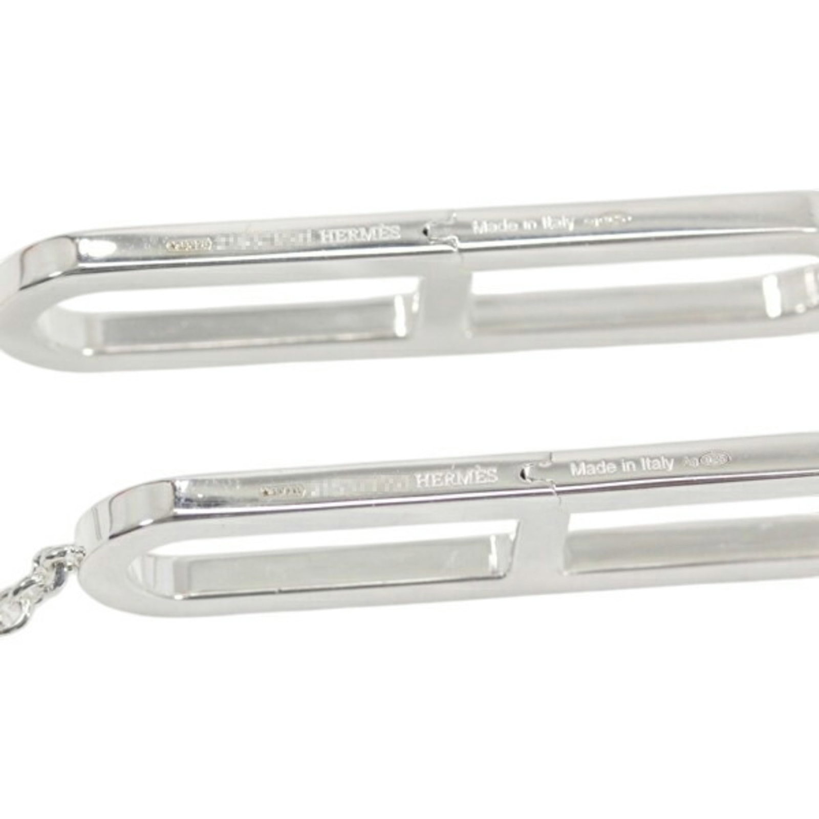 Hermes Stud Silver Earrings 925 - 6