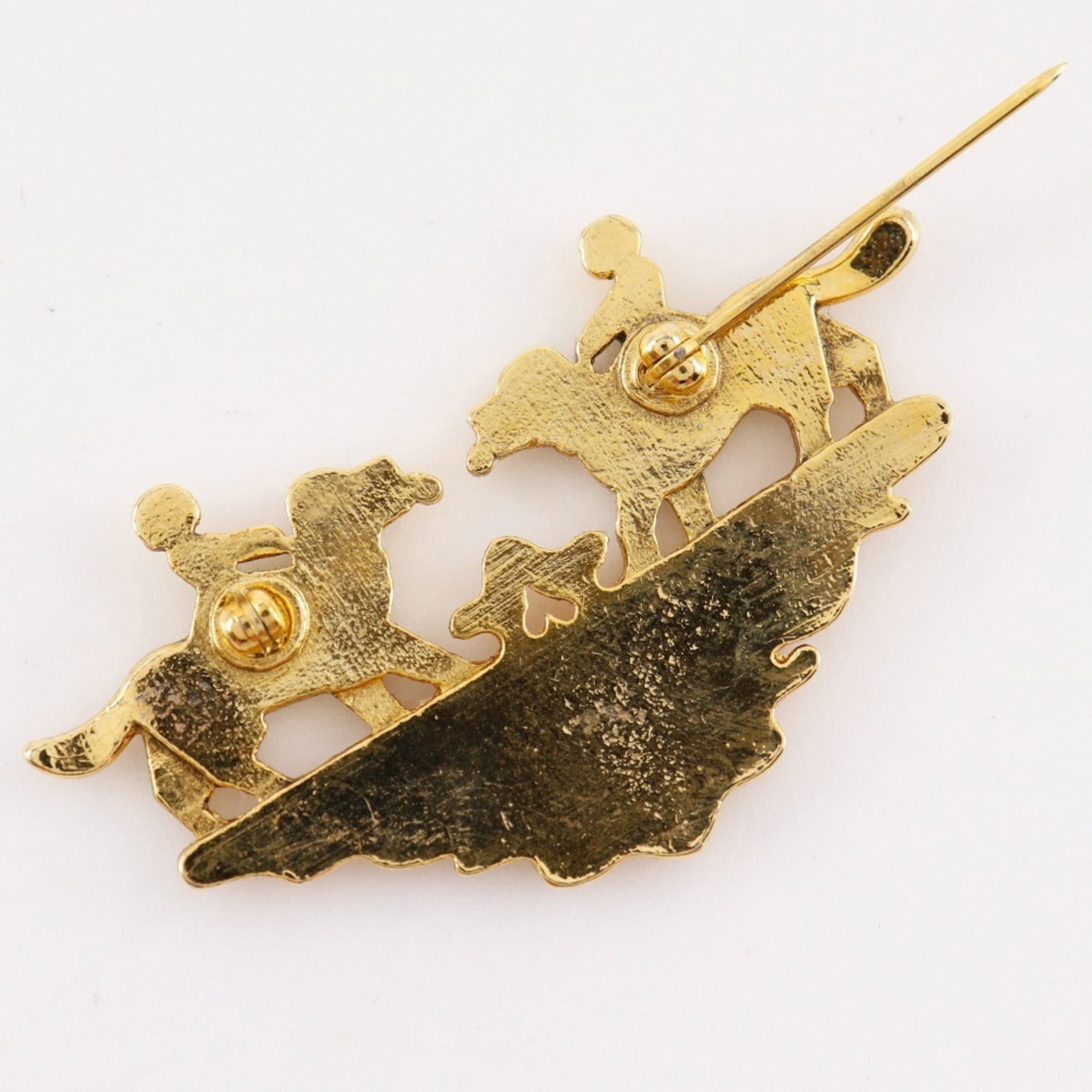 Hermes Brooch Gold Plating - 3