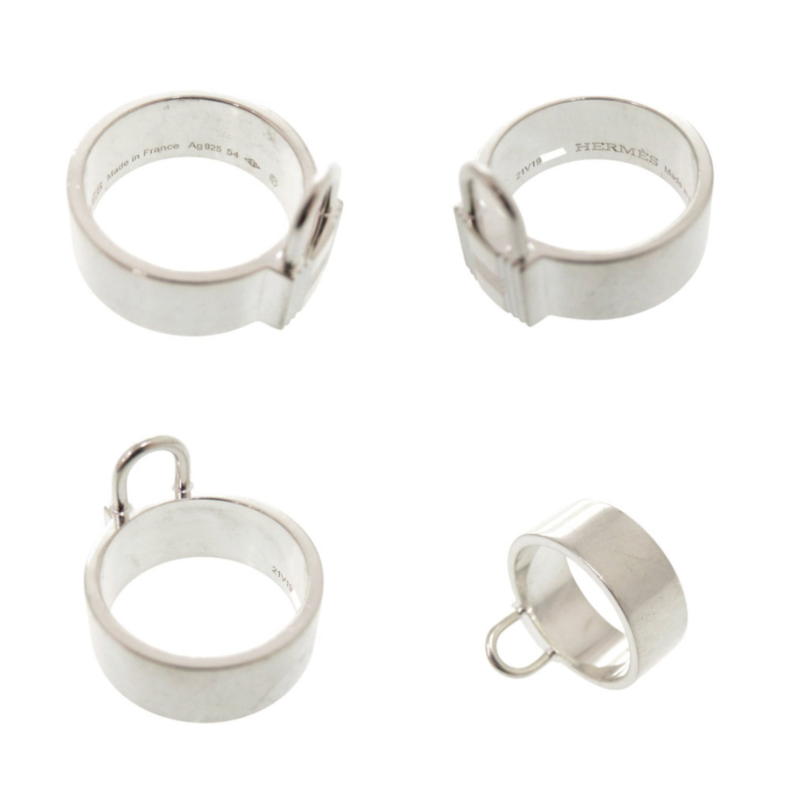 Silver Ring Band Hermes 925 - 6