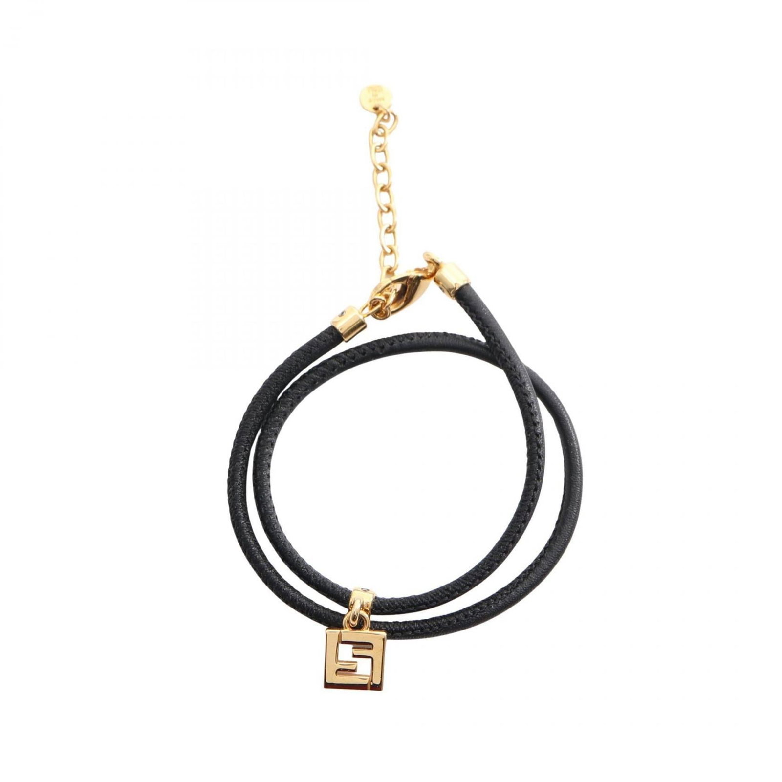 Fendi Charm Bracelet Gold Plating Leather: Fendi Charm Bracelet Gold Plating Leather Gold plating and black leather come together in Fendi's Charm Bracelet, adding a touch of luxury to any outfit. The gold plating gives the piece a sleek,
