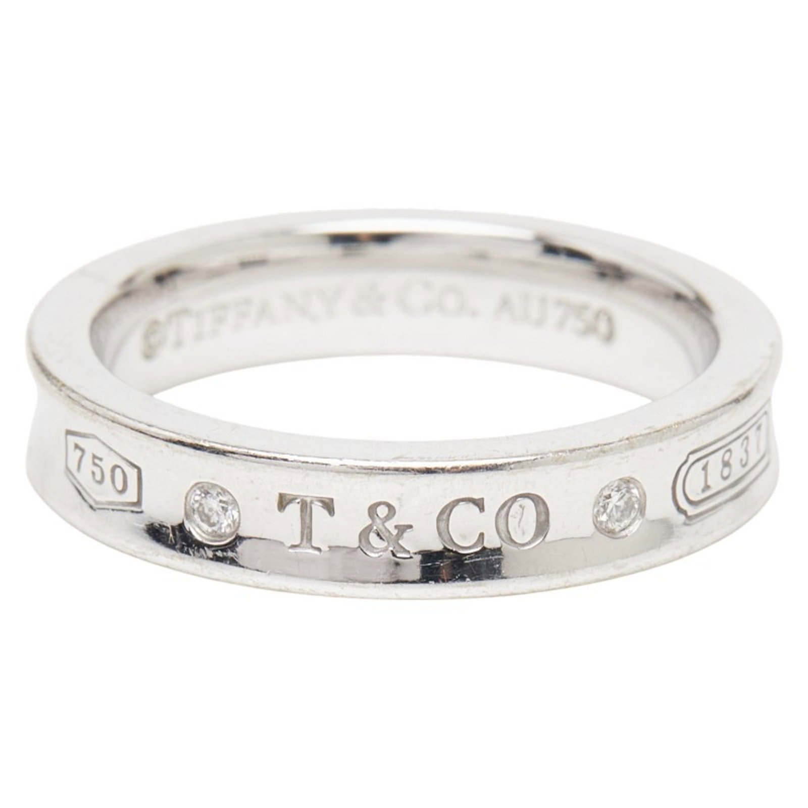 Tiffany 1837 Narrow Ring 18K White Gold Women'S Tiffany & Co.: Tiffany 1837 Narrow Ring 18K White Gold Women'S Tiffany & Co. Tiffany & Co.'s 1837 Narrow Ring is a timeless piece, featuring an 18K white gold construction and a classic design. This women's ring boa