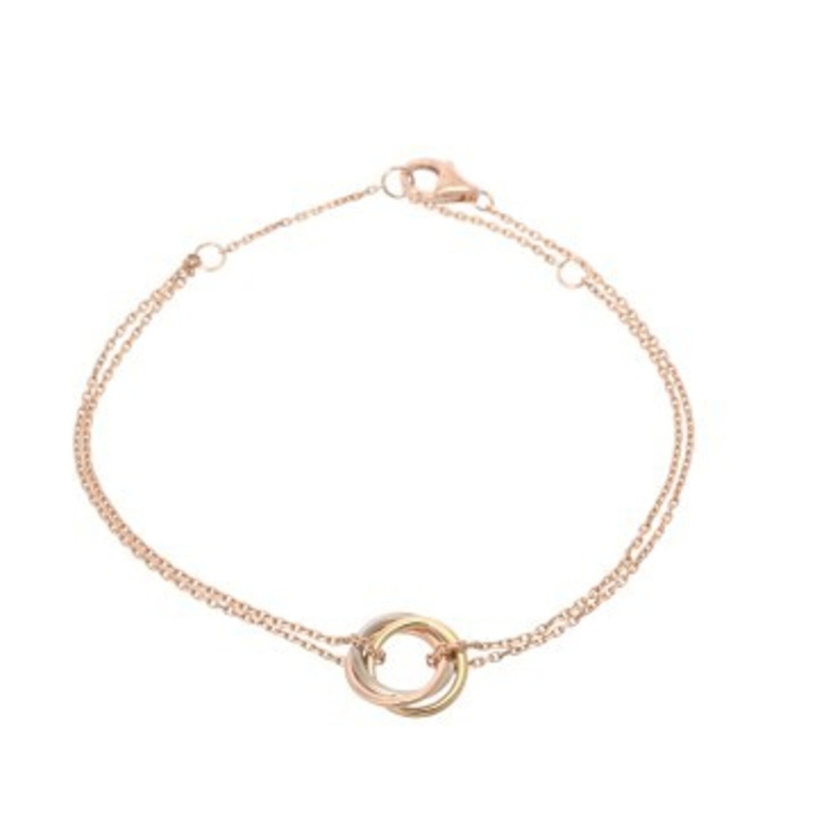 Cartier Charm Bracelet Pink Gold (18K) White Gold (18K) Yellow Gold (18K): Cartier Charm Bracelet Pink Gold (18K) White Gold (18K) Yellow Gold (18K) Cartier Charm Bracelet in 18K Pink, White, and Yellow Gold. This elegant charm bracelet features a combination of pink gold