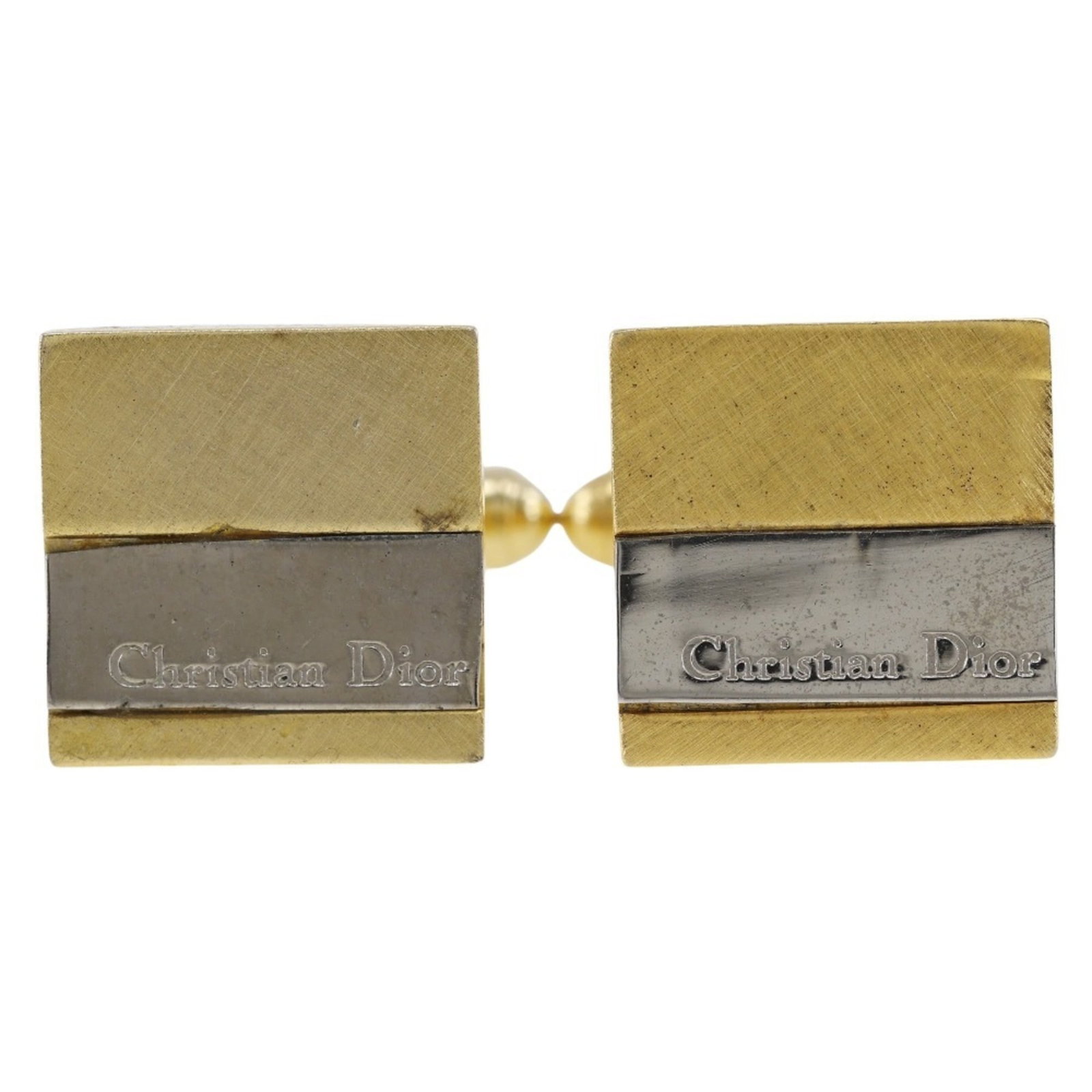 Christian Dior Cufflinks Gold Plating: Christian Dior Cufflinks Gold Plating Gold plating adds a touch of luxury to these Christian Dior cufflinks, measuring 16.00mm x 16.00mm in size. Made from gold plating material, they offer a subtle