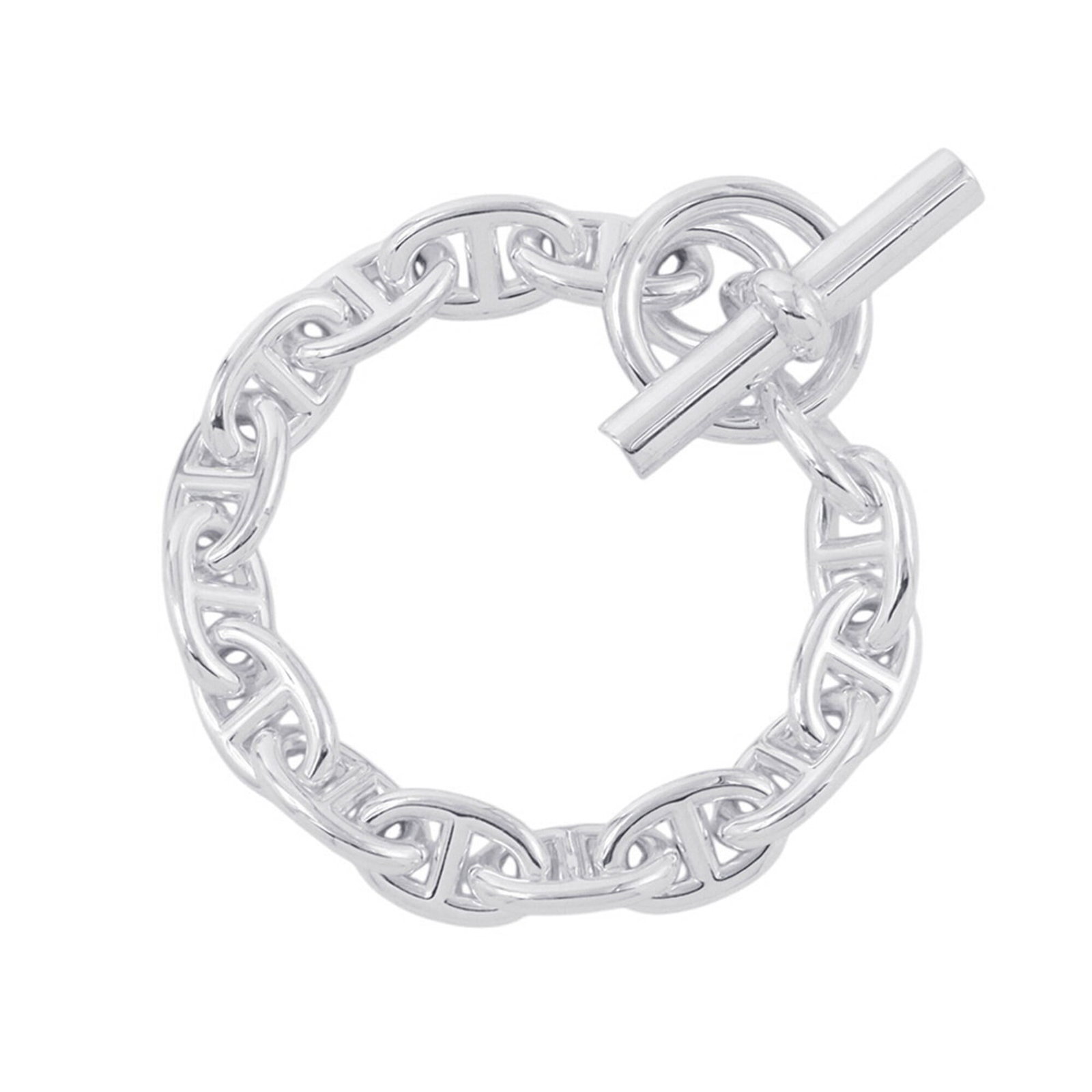 Charm Bracelet Silver 925 by Hermes: Charm Bracelet Silver 925 by Hermes Silver 925 by Hermes Charm Bracelet - A sleek and sophisticated charm bracelet crafted from high-quality silver, measuring 16.5cm in length, perfect for adding a