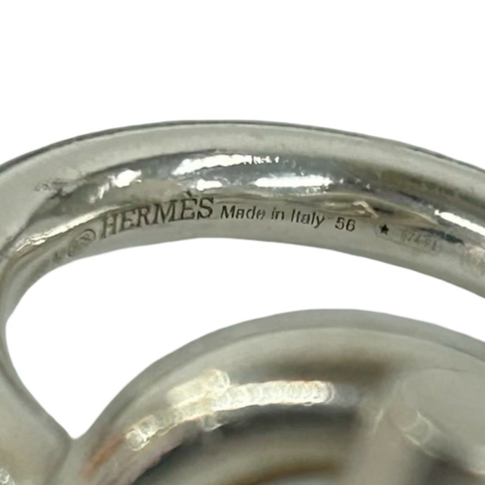 Silver Ring Band Hermes 925 - 3