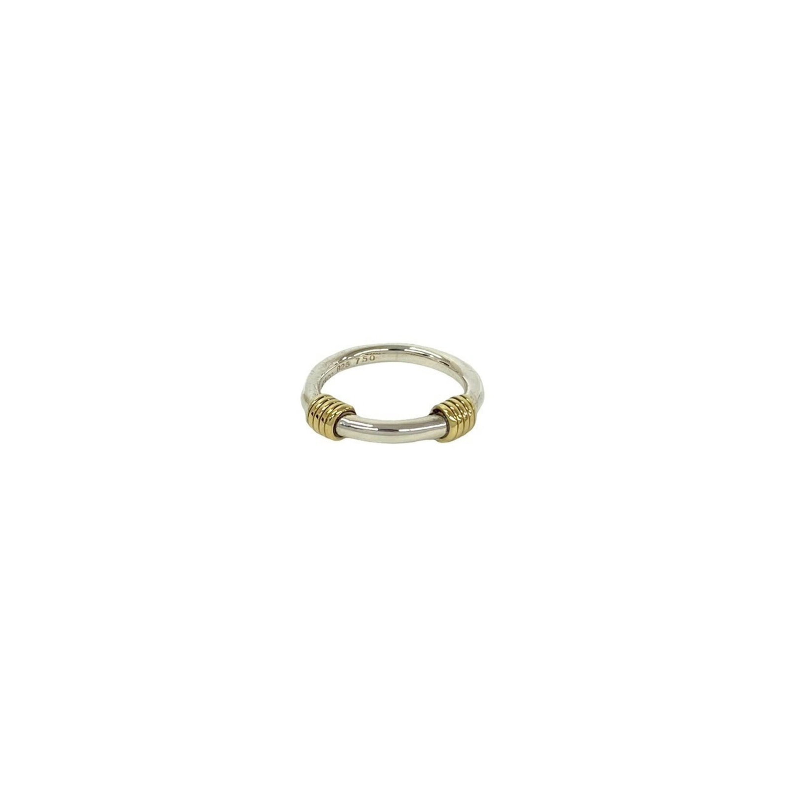 Tiffany Band Ring Silver 925 Yellow Gold (18K): Tiffany Band Ring Silver 925 Yellow Gold (18K) Silver band ring with 18K yellow gold accents, crafted from high-quality Silver 925 material. This elegant design features a classic style that suits