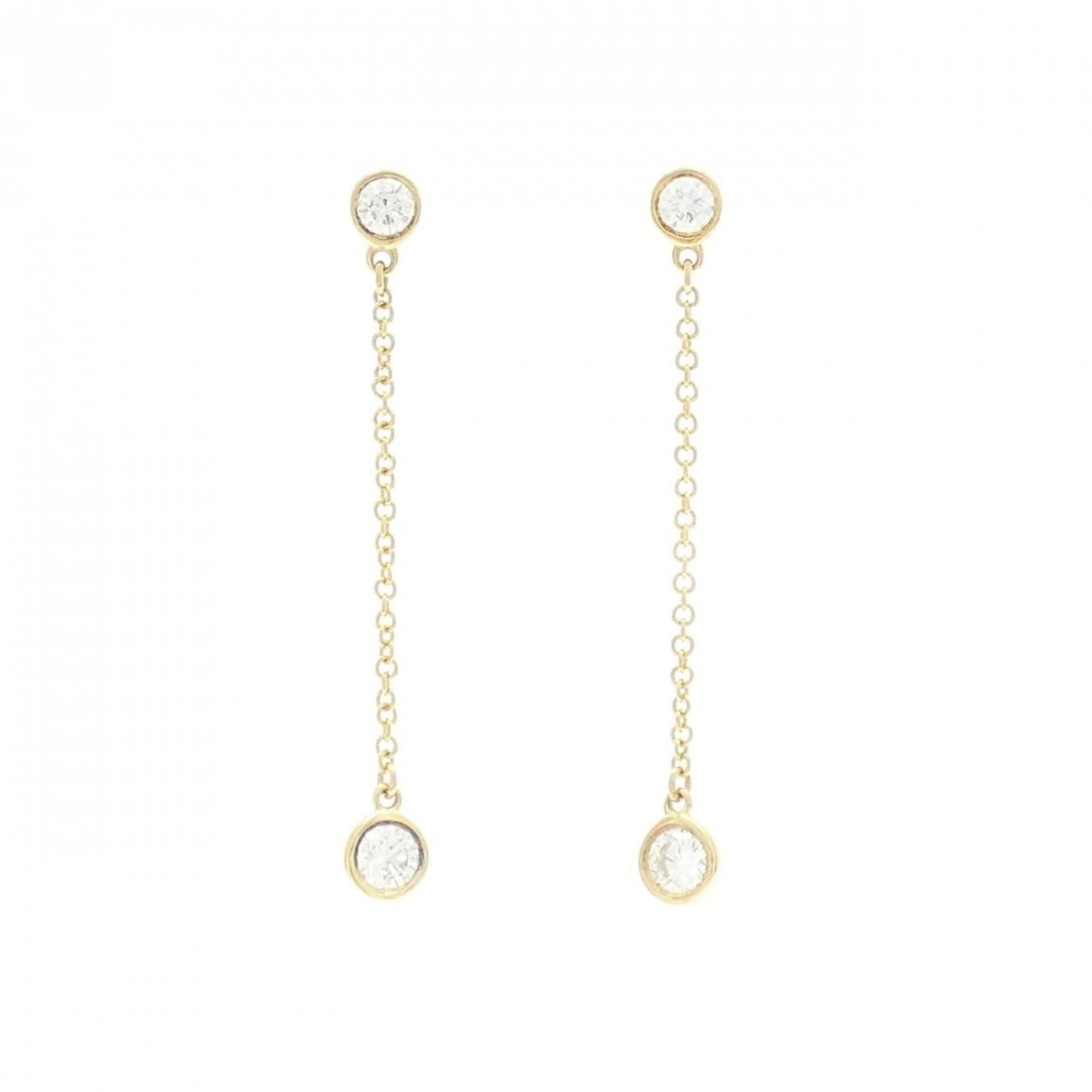 Stud earrings yellow gold 18k: Stud earrings yellow gold 18k Yellow gold stud earrings with a 36.70mm x 4.40mm diamond, crafted from 18K yellow gold. The earrings feature a sleek design and a high-quality stone. Made by Tiffany, th