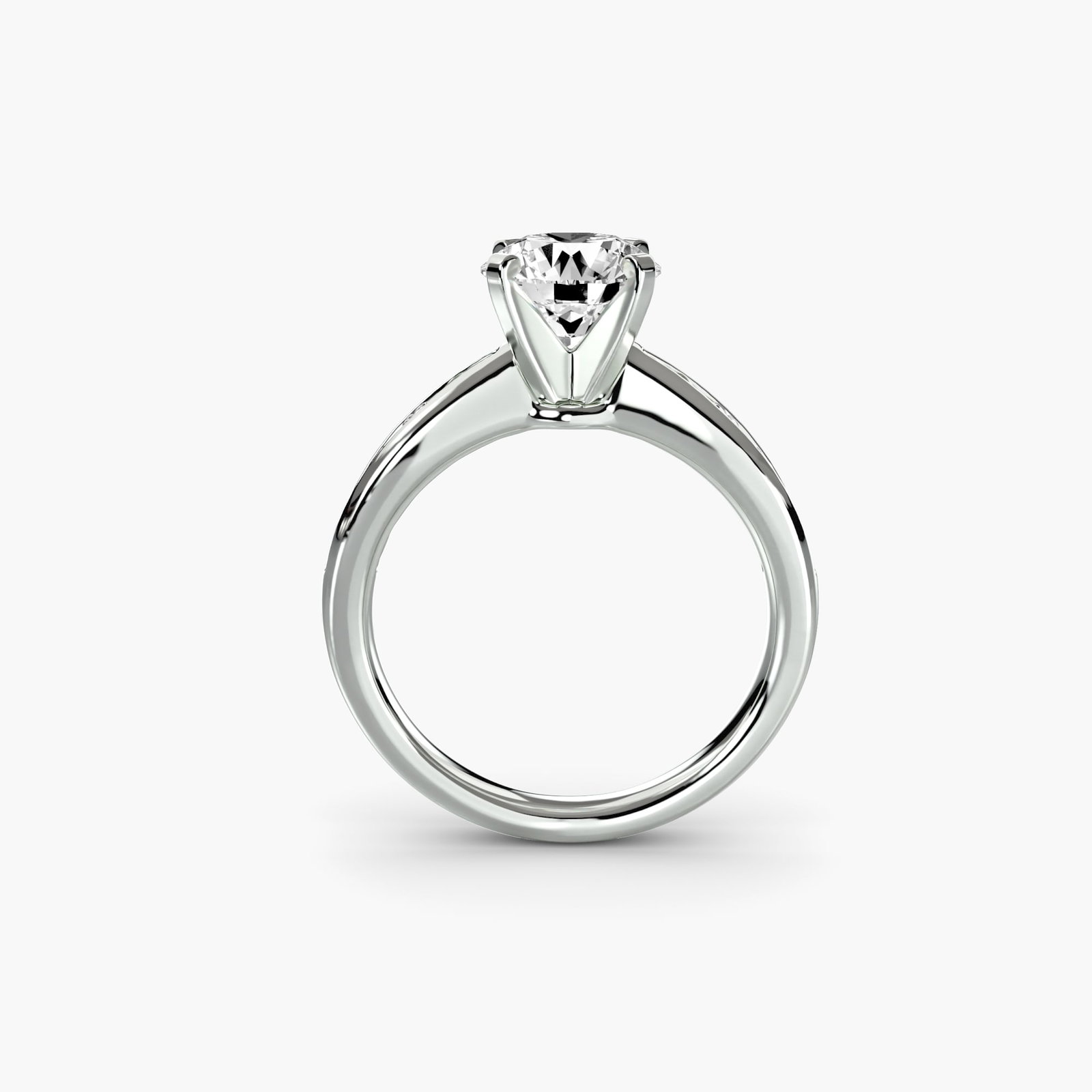 Pave Round 18Kt White Gold Ring Setting: Pave Round 18Kt White Gold Ring Setting Pave round 18Kt white gold ring setting features 12 side stones totaling 0.313 carats, showcasing a delicate and elegant design. The ring's metal weight is 3.6