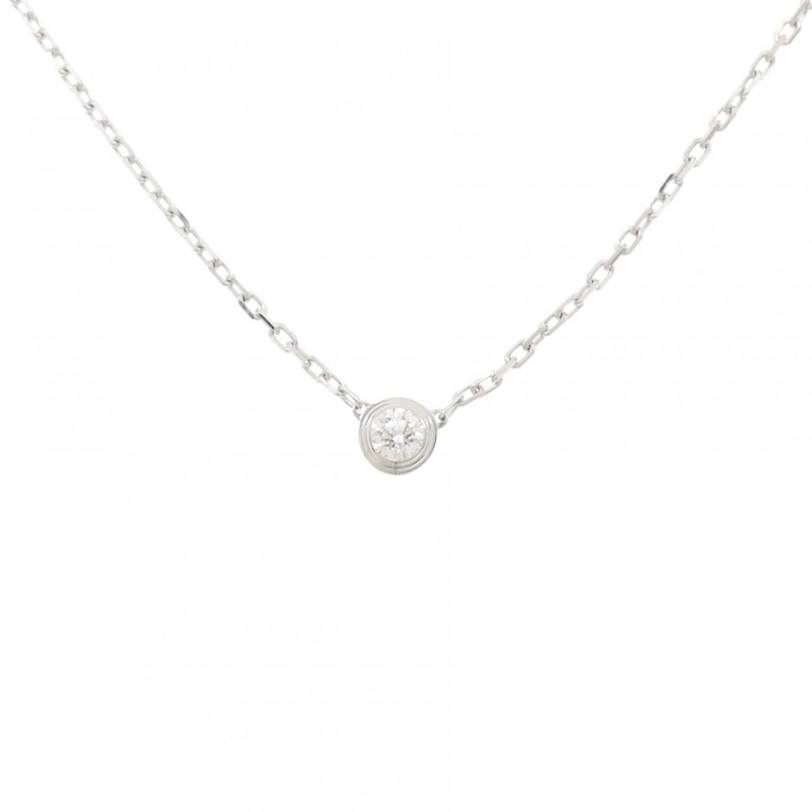 Small necklace by Cartier: Small necklace by Cartier Small Cartier necklace featuring white gold (18K) pendant with a circumference of 41 cm / 16.14''. The necklace boasts a 4.3mm / 0.16'' pendant size, adding a touch of