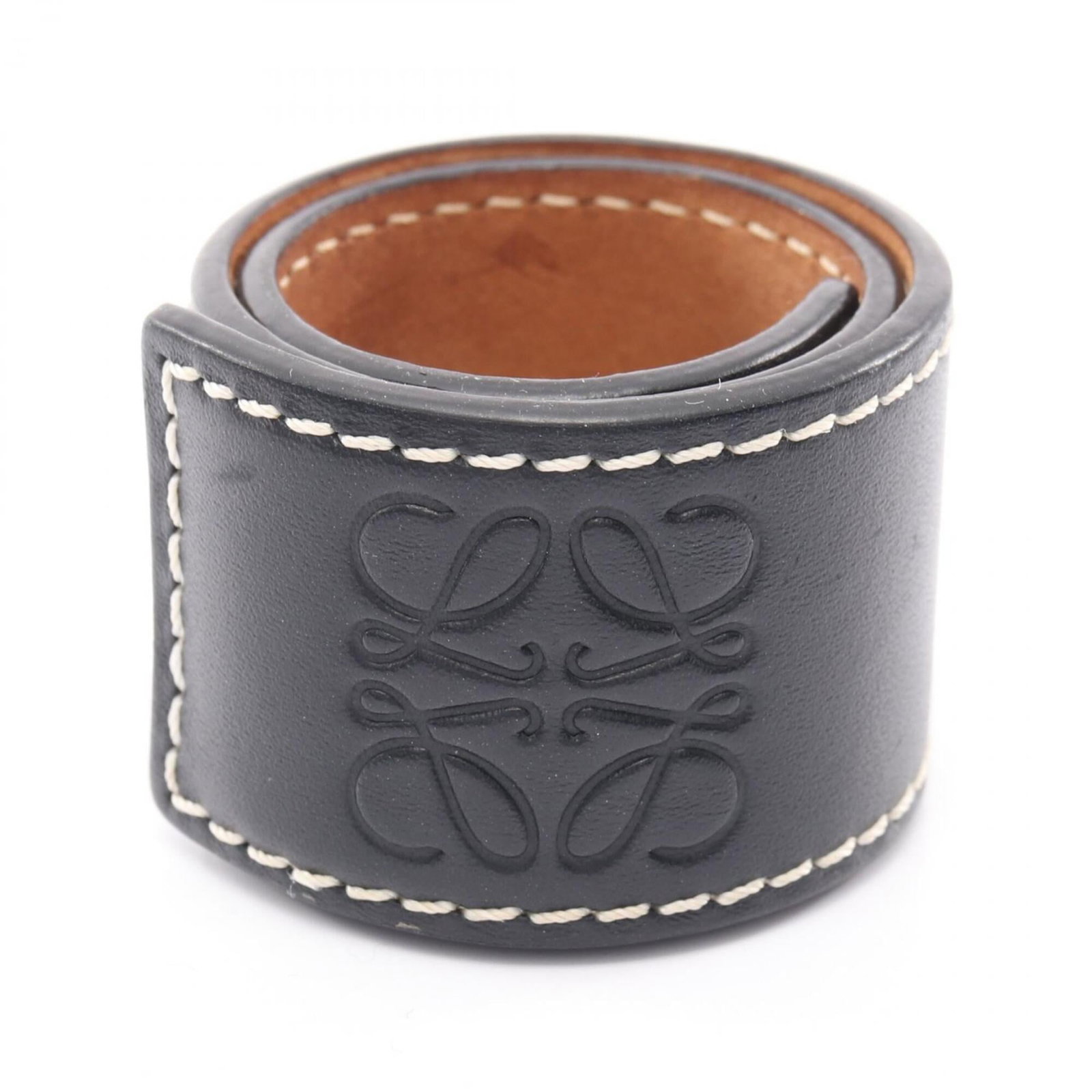 Charm Bracelet Leather by Loewe: Charm Bracelet Leather by Loewe Black leather charm bracelet from Loewe, measuring 29.5cm in length. This stylish accessory features a sleek design with a focus on high-quality materials and