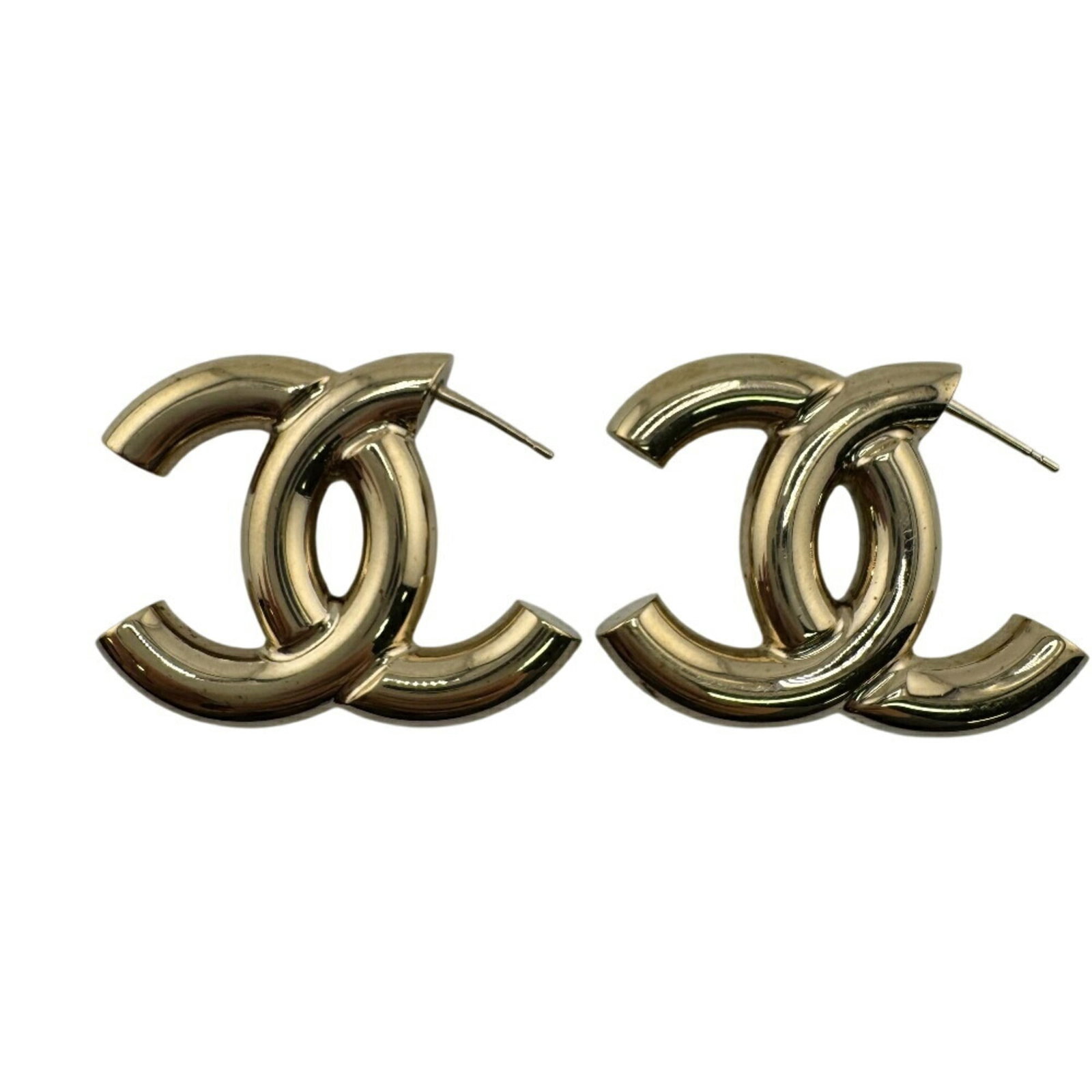 Chanel Stud Earrings Gold Plating