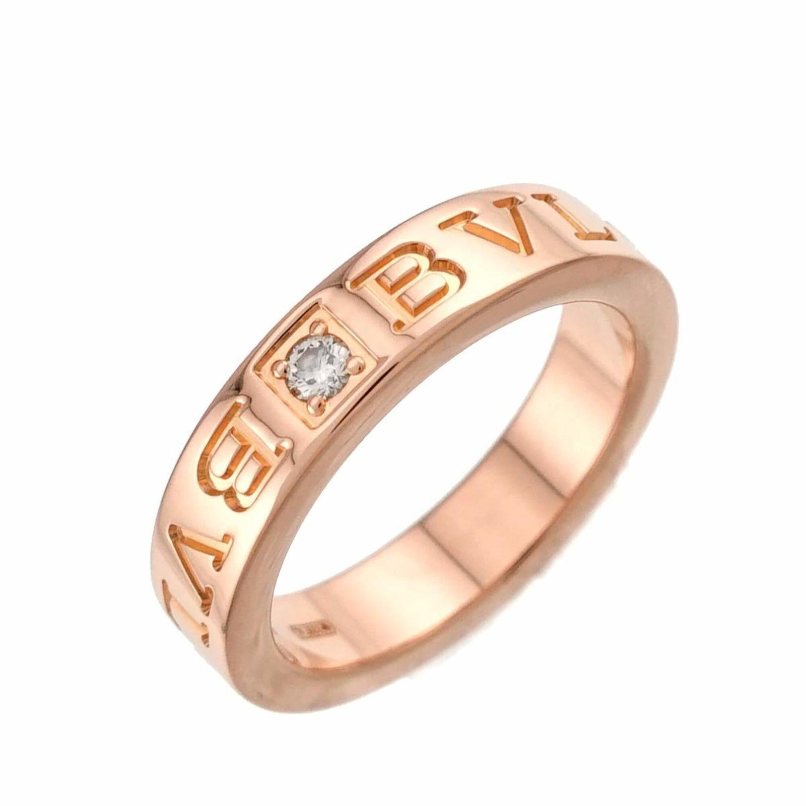 Bvlgari Band Ring Pink Gold (18K): Bvlgari Band Ring Pink Gold (18K) Pink gold (18K) Bvlgari Band Ring, US Size 4 and JP Size 7.5, offering elegant simplicity with its classic design. This 18K pink gold band ring is a timeless