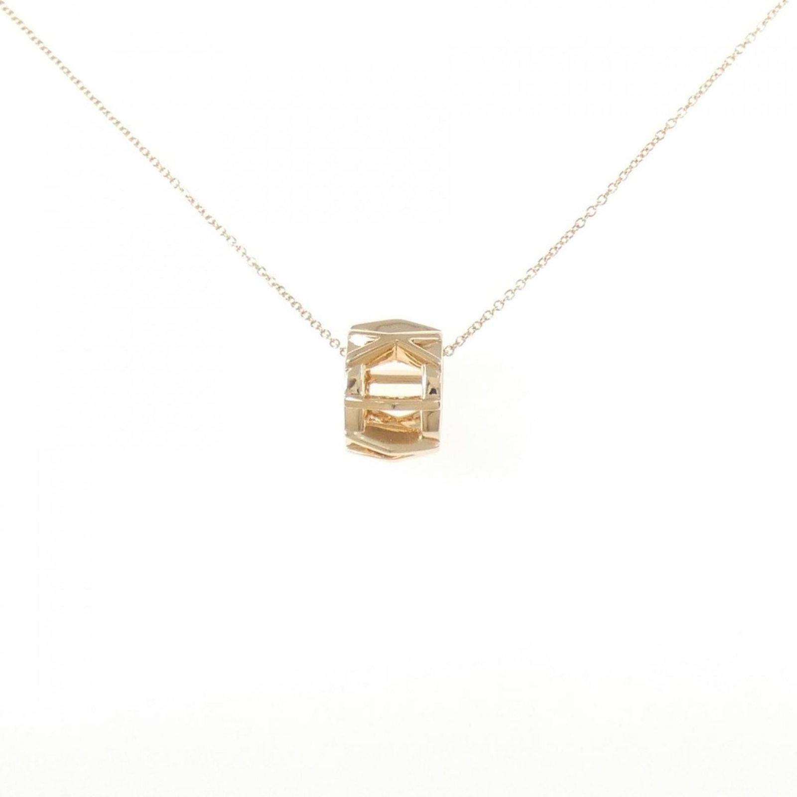 Open Necklace Tiffany Atlas X: Open Necklace Tiffany Atlas X Pink gold (18K) pendant necklace with a classic design, featuring the iconic Tiffany Atlas X symbol. The necklace has a adjustable neck circumference to fit most women's