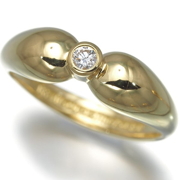 Tiffany&Co. Ring Diamond Double Teardrop 18K Yg: Tiffany&Co. Ring Diamond Double Teardrop 18K Yg 18k Yellow Gold Double Teardrop Ring by Tiffany & Co. Features a stunning diamond set in an elegant teardrop design, crafted with 18k yellow gold and