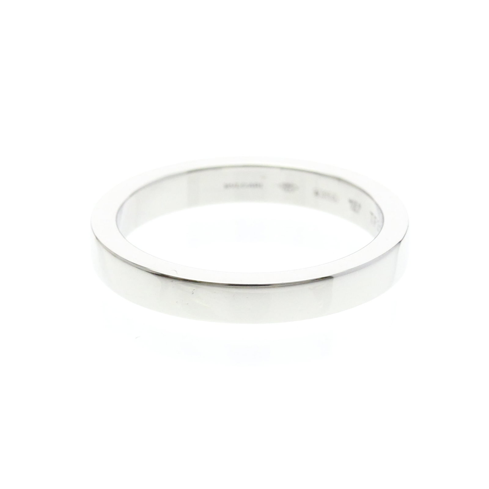 Ring Band Platinum By: Ring Band Platinum By Platinum band ring by Bvlgari, crafted from high-quality platinum metal with a sleek and modern design. This stylish band features a width of 3mm and weighs approximately 6.5g,