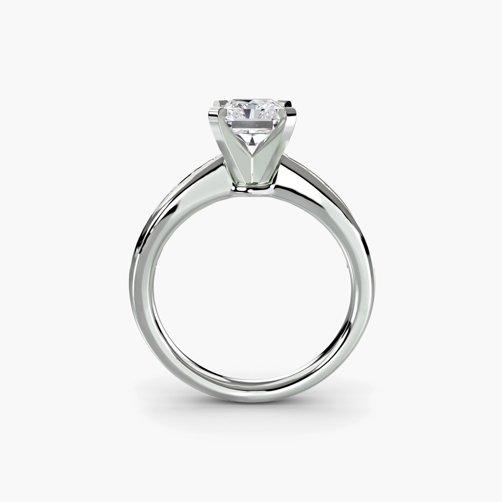 Pave Radiant 950 Platinum Ring Setting (1 of 5)