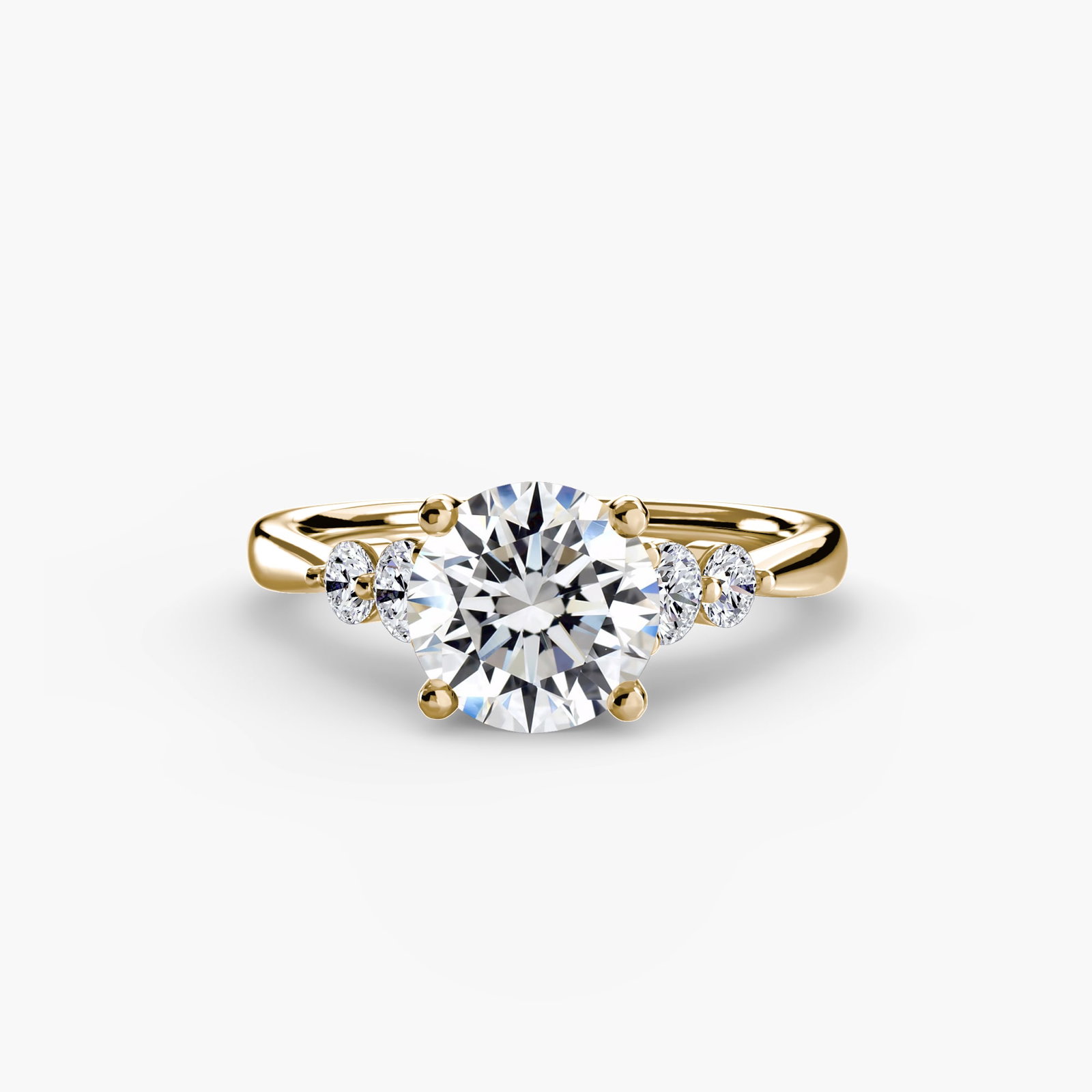 Solitaire Round 14Kt Yellow Gold Ring Setting - 2