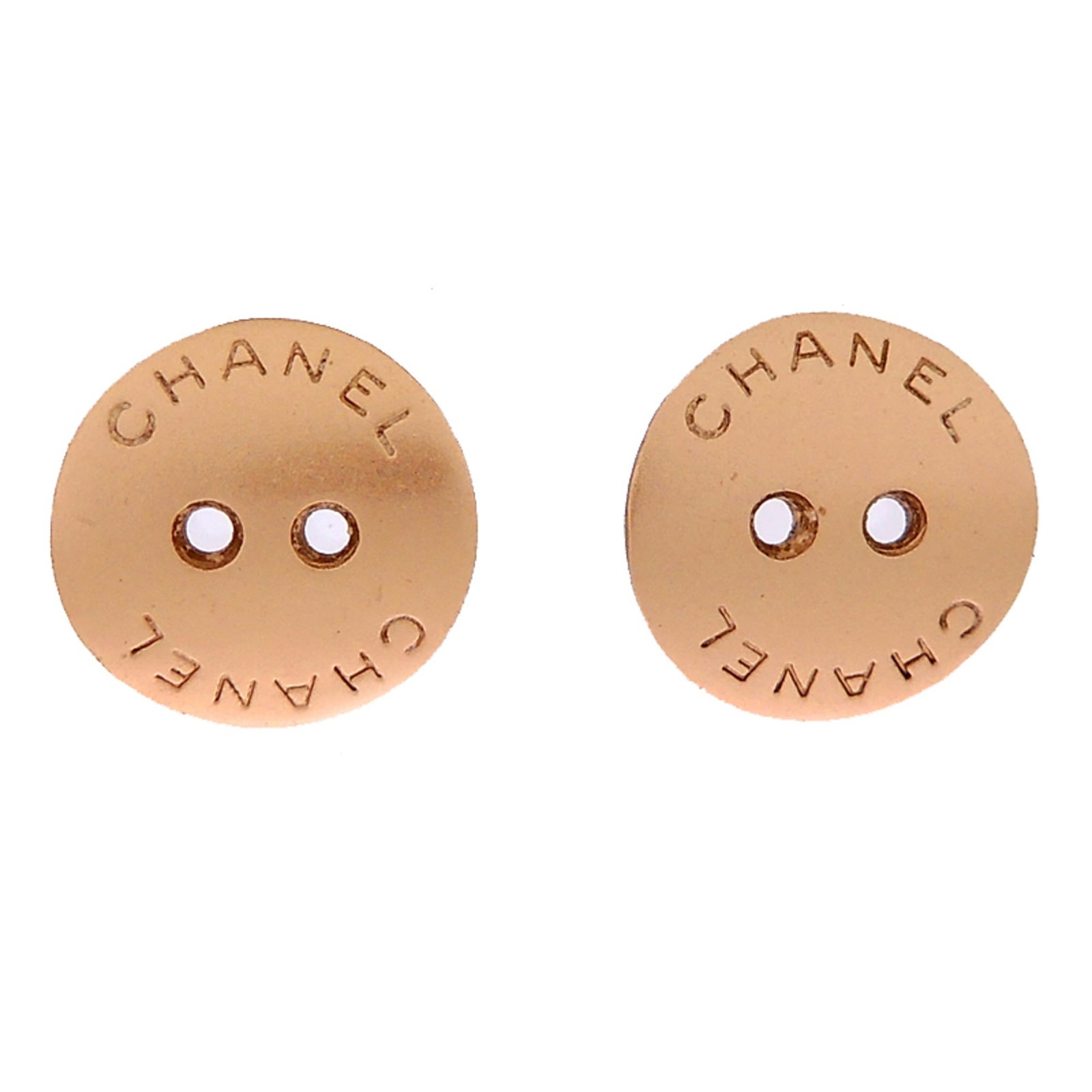 Chanel Stud Earrings Gold Plating: Chanel Stud Earrings Gold Plating Chanel's iconic stud earrings are crafted from gold plating, offering a touch of luxury and sophistication. With their sleek design and precise dimensions, these