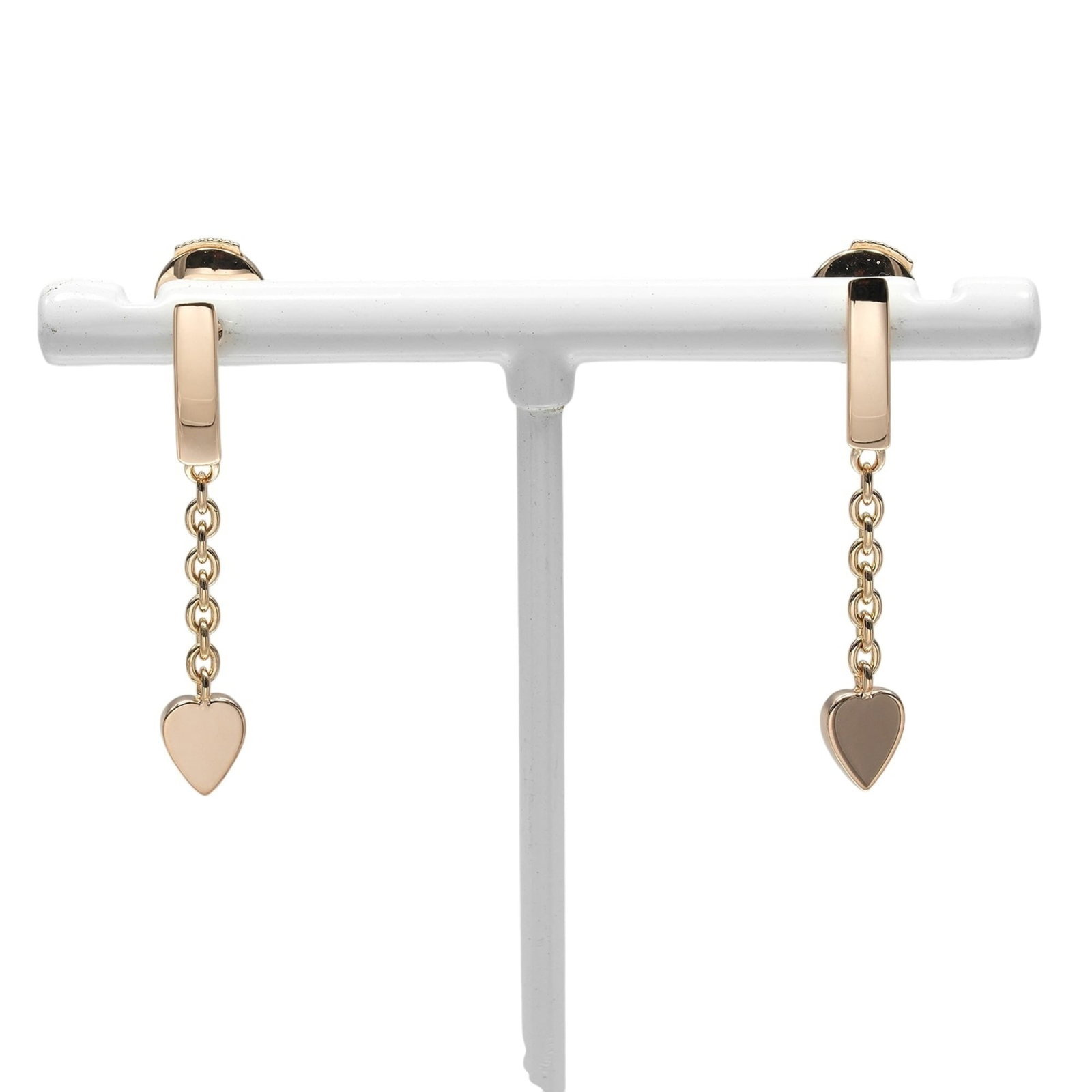 Pink Gold Cartier Earrings Chain: Pink Gold Cartier Earrings Chain Pink gold Cartier earrings chain, crafted from 18K pink gold, boasts a striking 32.60mm length and 5.00mm width. The elegant design features a subtle pink hue that