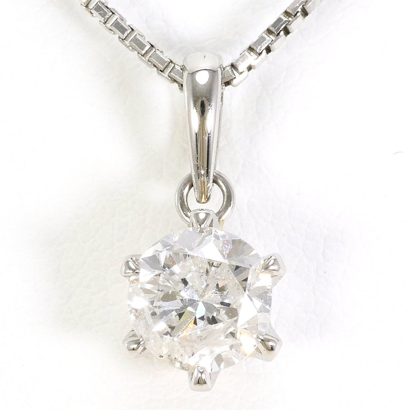 Pt900 Platinum/ Pt850 Necklace With 1.216Ct Diamond Certificate Of Authenticity Total Weight 5.1G: Pt900 Platinum/ Pt850 Necklace With 1.216Ct Diamond Certificate Of Authenticity Total Weight 5.1G Platinum/ Pt850 Necklace With 1.216Ct Diamond Certificate Of Authenticity Total Weight 5.1G.The