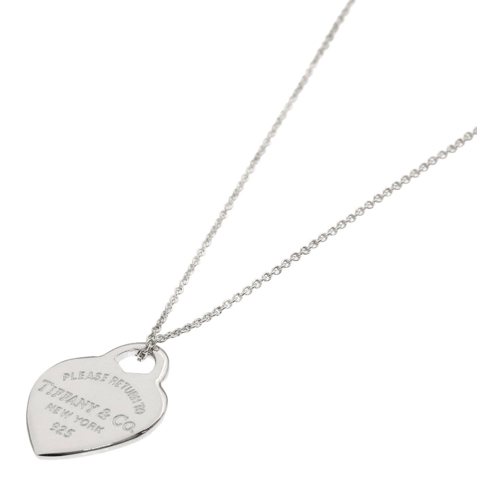 Tiffany & Co. Return To Heart Tag Necklace Silver Women'S.: Tiffany & Co. Return To Heart Tag Necklace Silver Women'S. Silver Return To Tiffany Necklace with Pendant Size 19.8mm x 15.6mm, featuring the iconic Return To Heart Tag design, crafted by Tiffany &