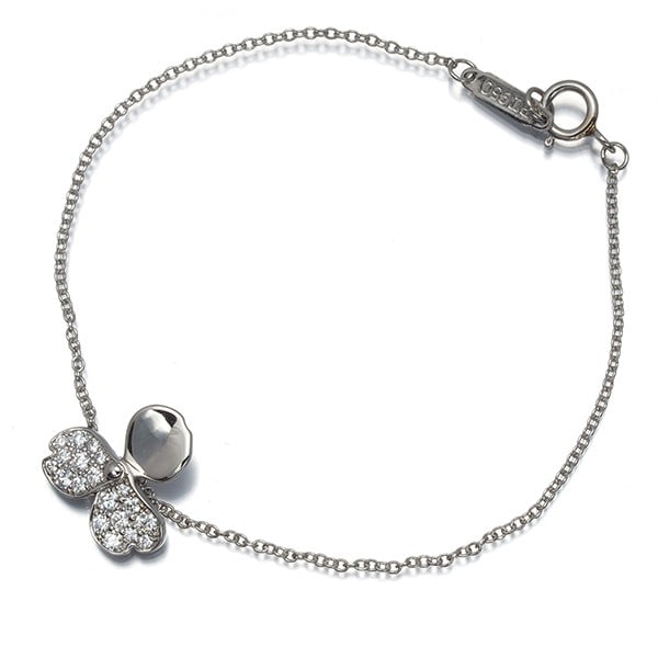 Diamond Paper Flowers on 950 Platinum Bracelet by Tiffany: Diamond Paper Flowers on 950 Platinum Bracelet by Tiffany Platinum and diamond come together in elegant harmony on this stunning Paper Flowers bracelet by Tiffany & Co. The intricate design features