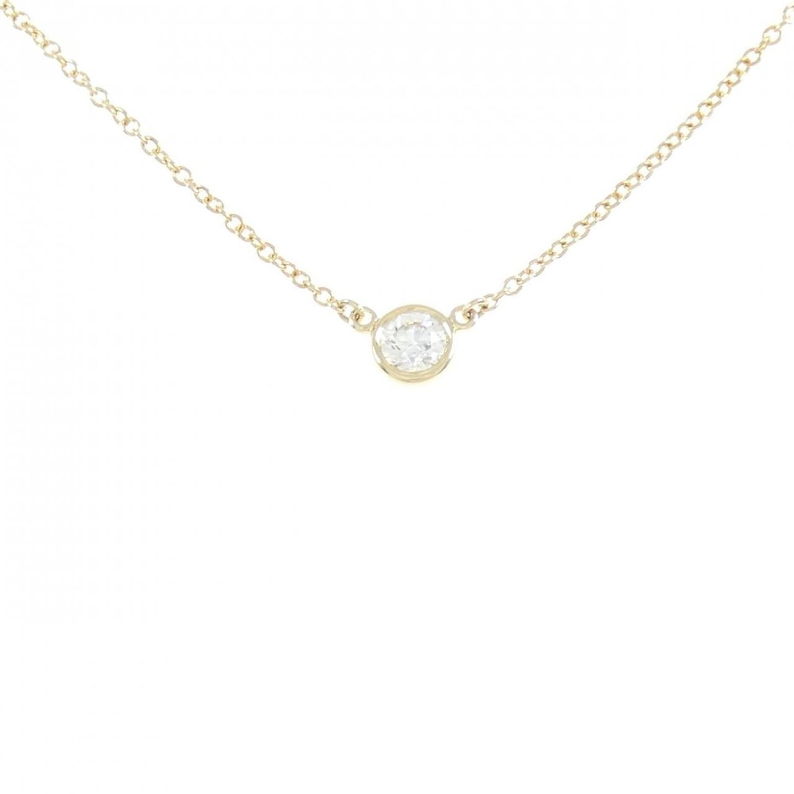 Tiffany By The Yard Necklace 0.20Ct F Vs1 Ext: Tiffany By The Yard Necklace 0.20Ct F Vs1 Ext Yellow gold (18K) Tiffany necklace featuring a 0.20ct F VS1 diamond, expertly crafted to add a touch of elegance to any outfit. The necklace boasts a clas
