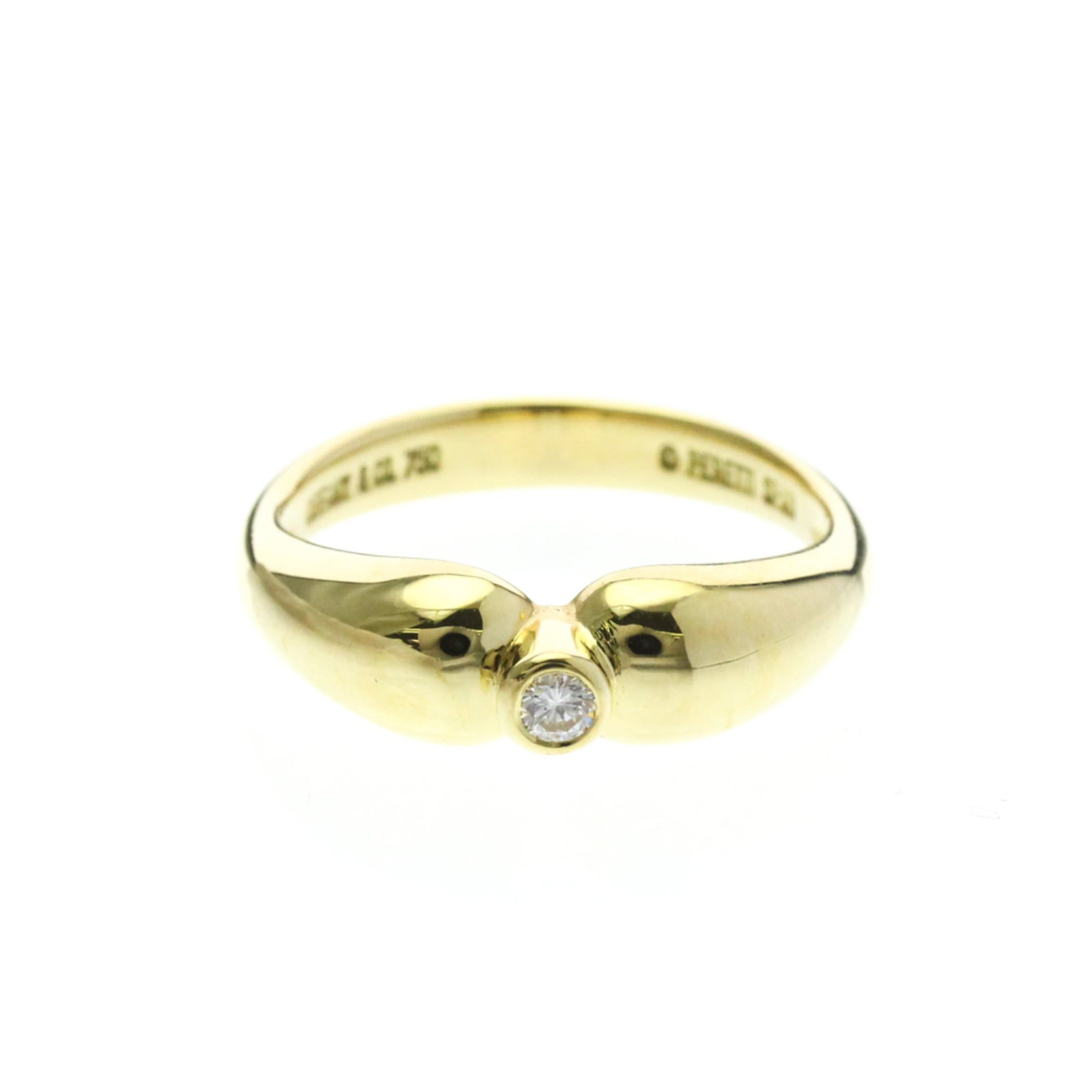 Tiffany gold ring band yellow: Tiffany gold ring band yellow Yellow gold (18K) Tiffany Double Teardrop band ring features a diamond stone, crafted from high-quality 18K metal for a luxurious feel. The elegant design boasts a slende