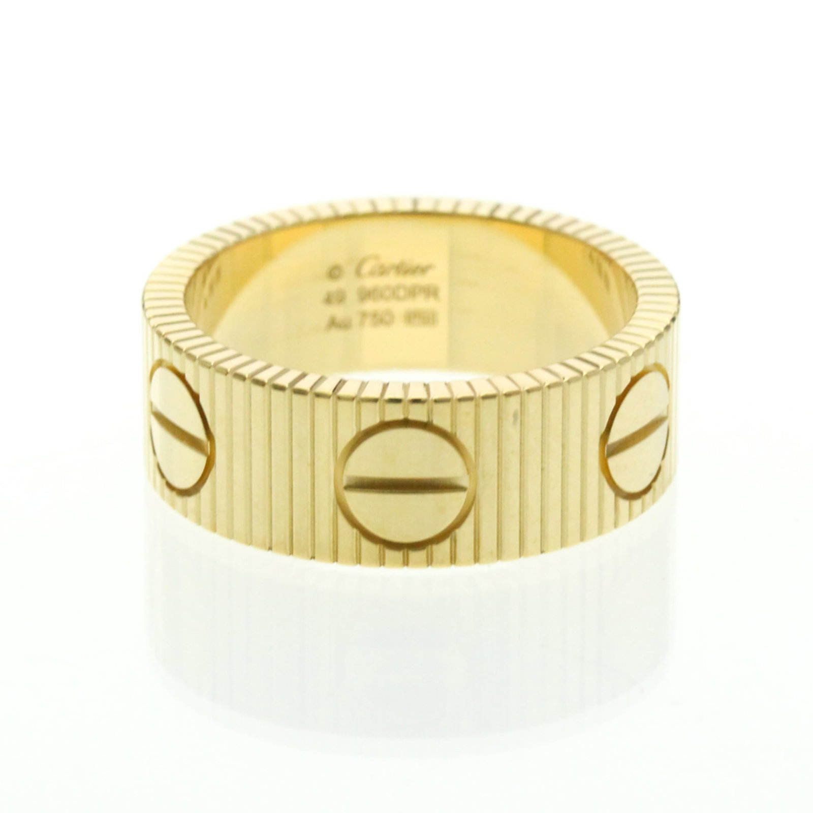 Yellow Gold Cartier Band Ring 18K: Yellow Gold Cartier Band Ring 18K Yellow Gold Cartier Band Ring 18K - A timeless piece from renowned luxury brand Cartier, this 18k yellow gold band ring boasts a sleek and sophisticated design.