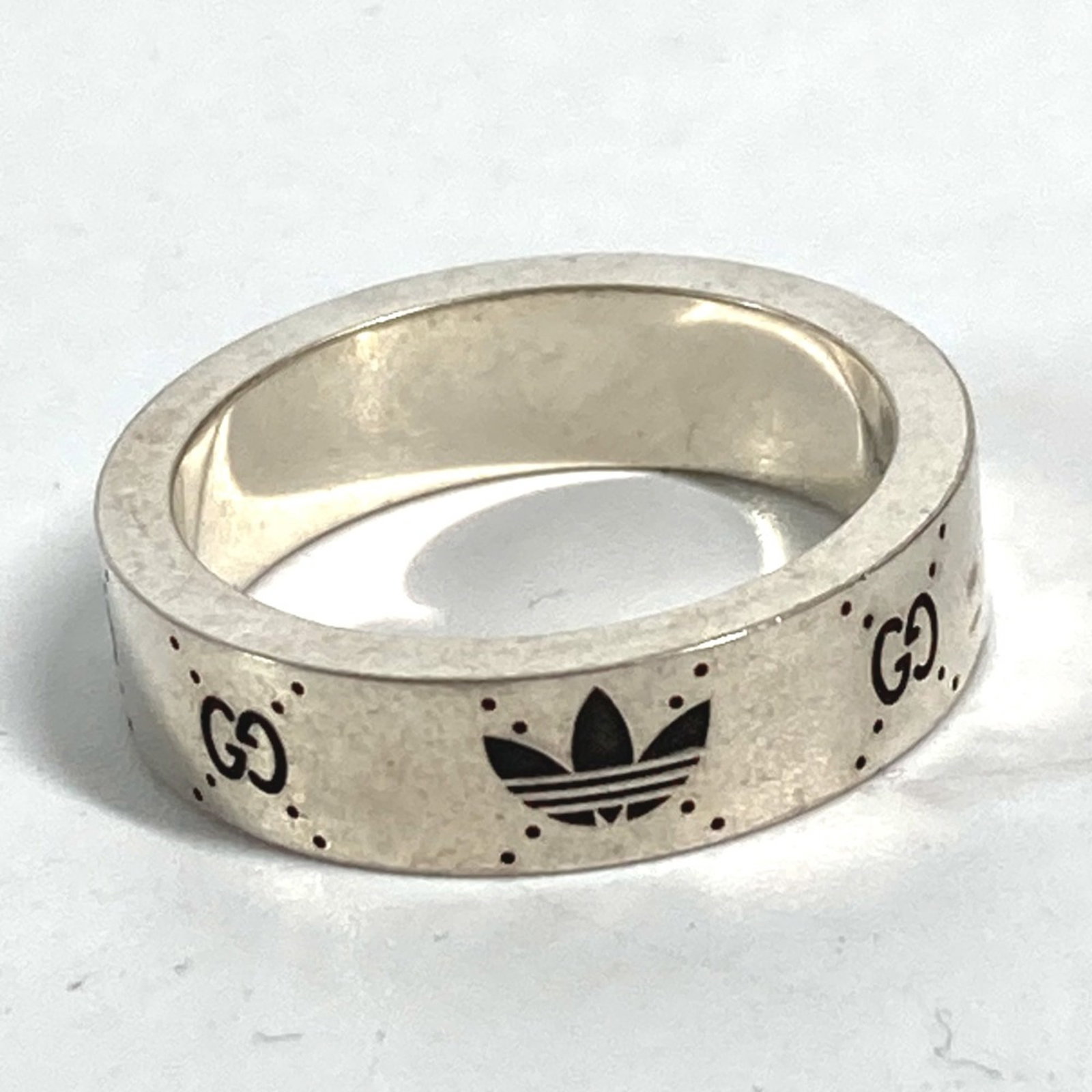 Silver Ring Band Gucci - 3