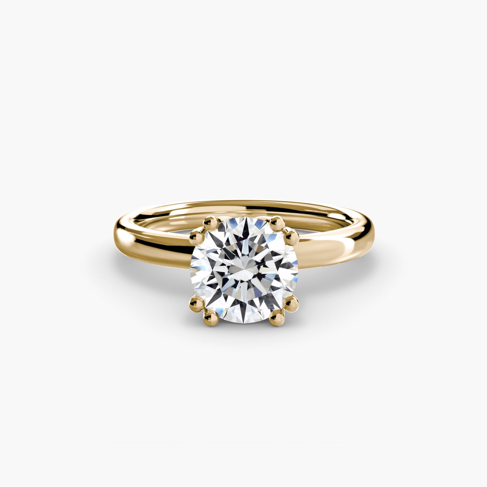 Solitaire Round 18Kt Yellow Gold Ring Setting - 2