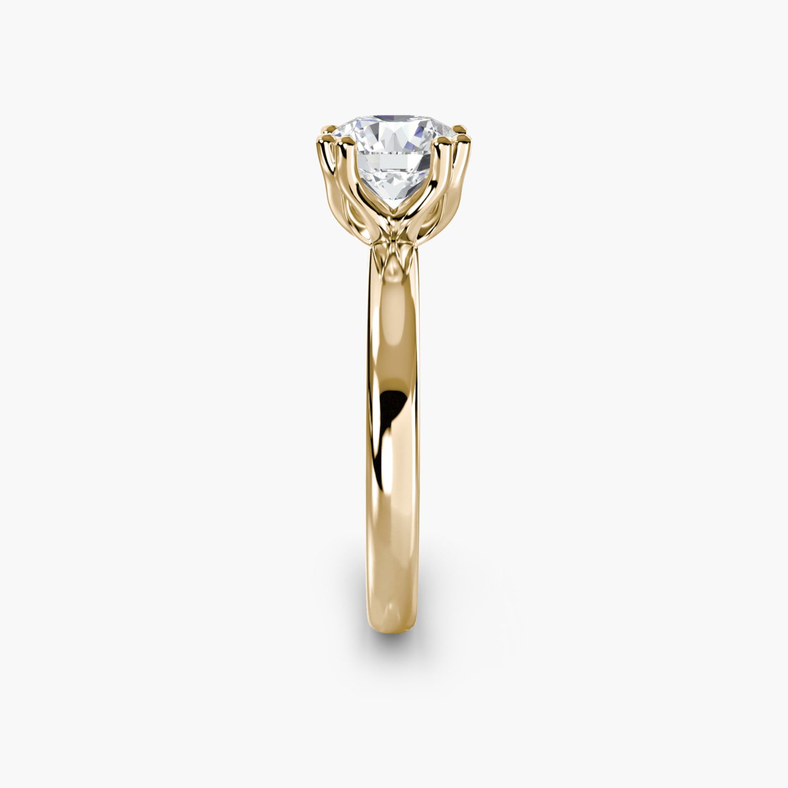 Solitaire Round 18Kt Yellow Gold Ring Setting - 3