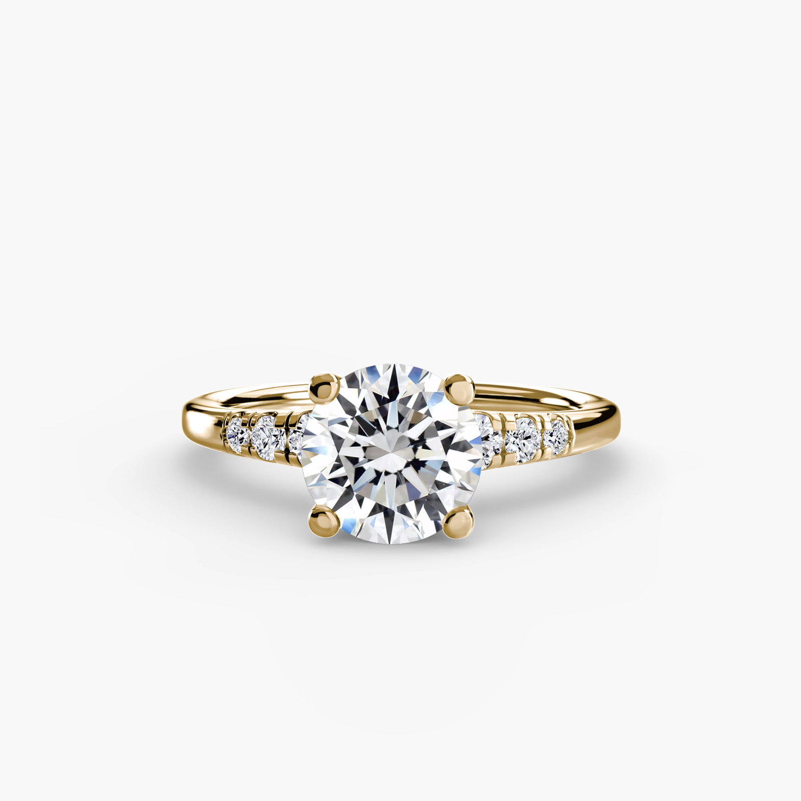 Solitaire Round 18Kt Yellow Gold Ring Setting - 2