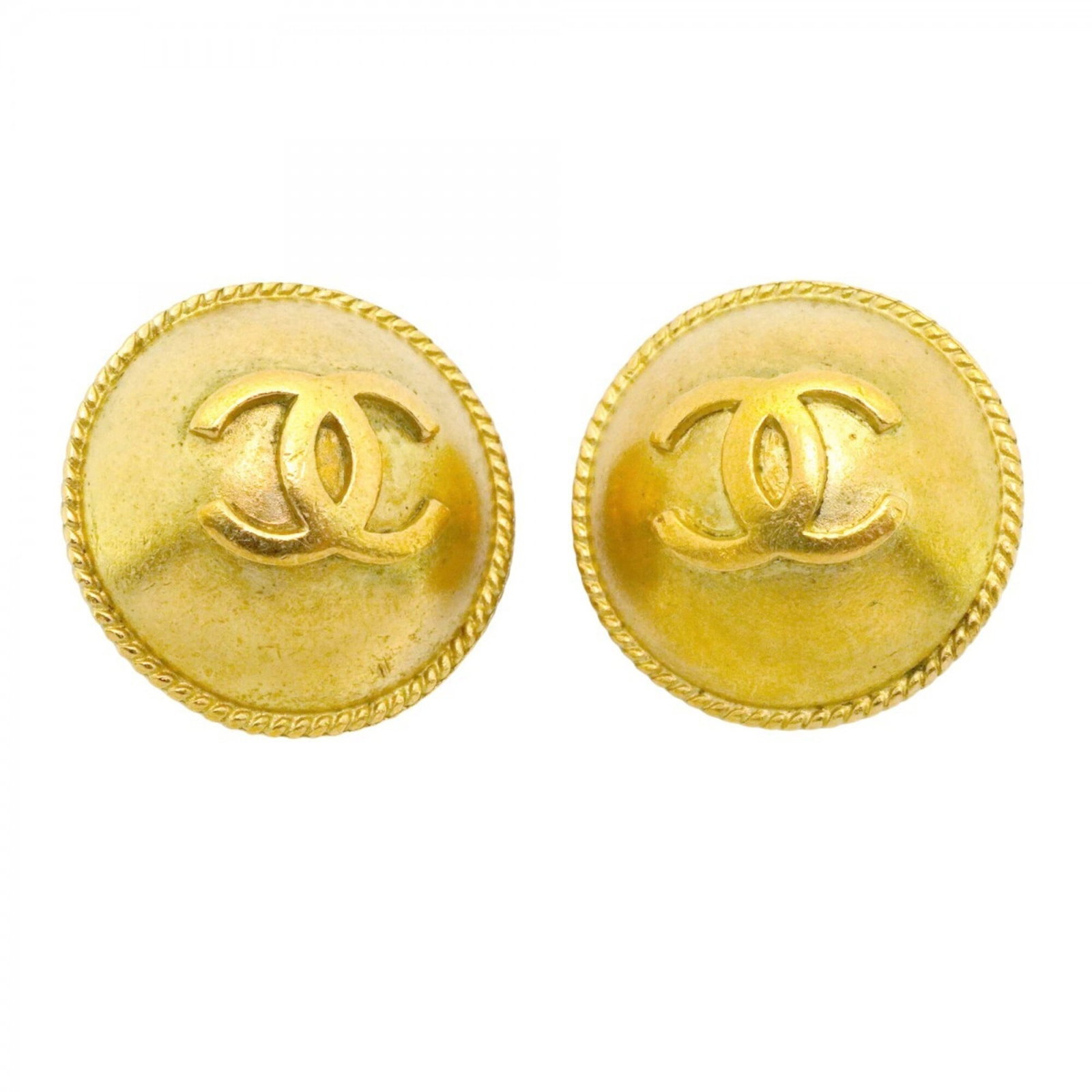 Chanel Clip Earrings Gold Plating