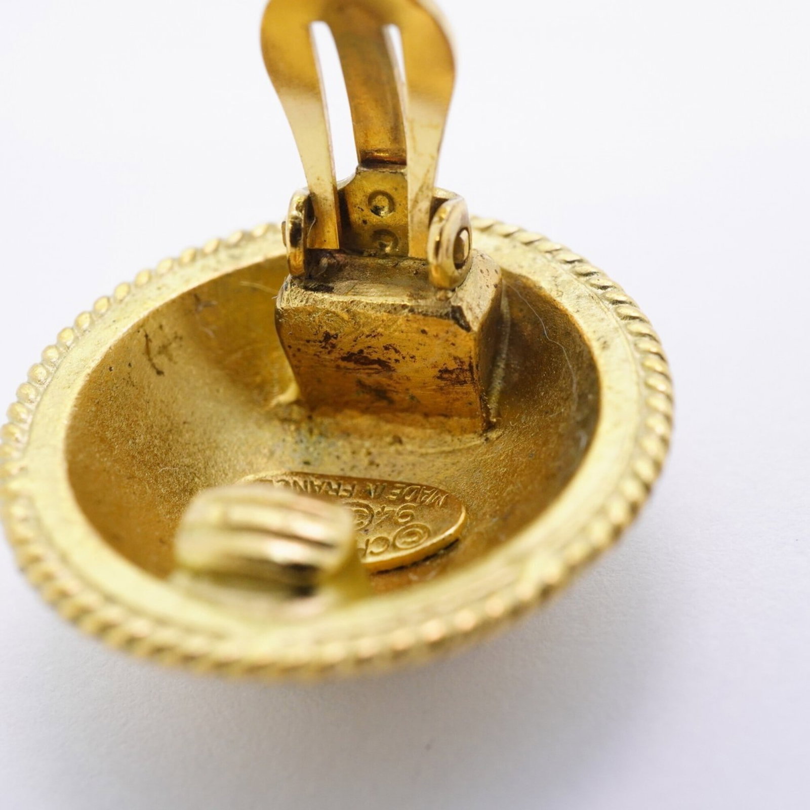 Chanel Clip Earrings Gold Plating - 8