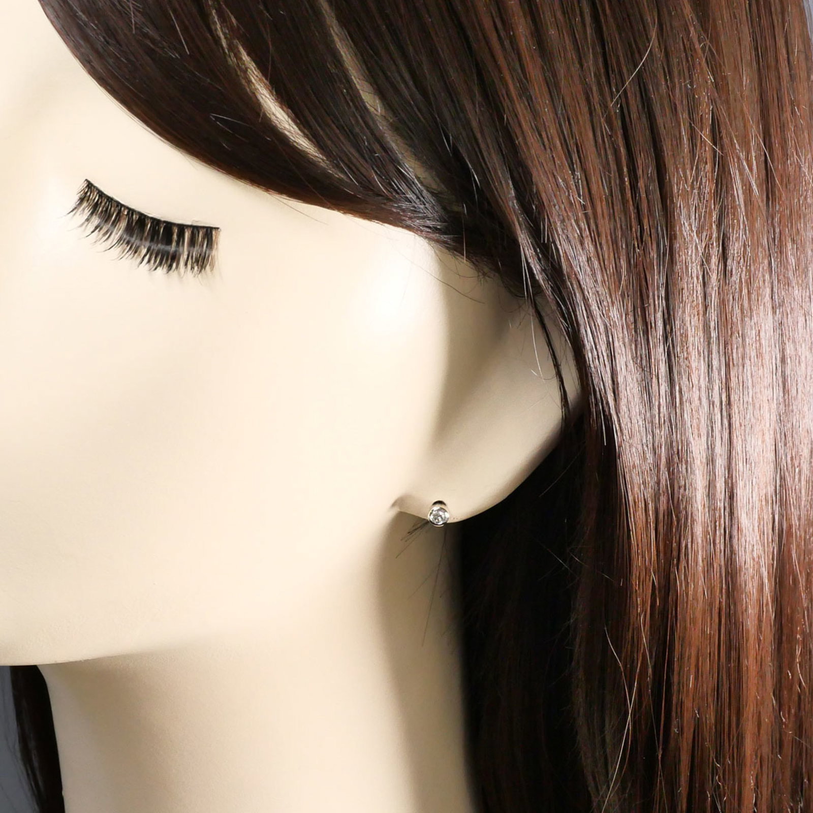 Platinum stud earrings - 4