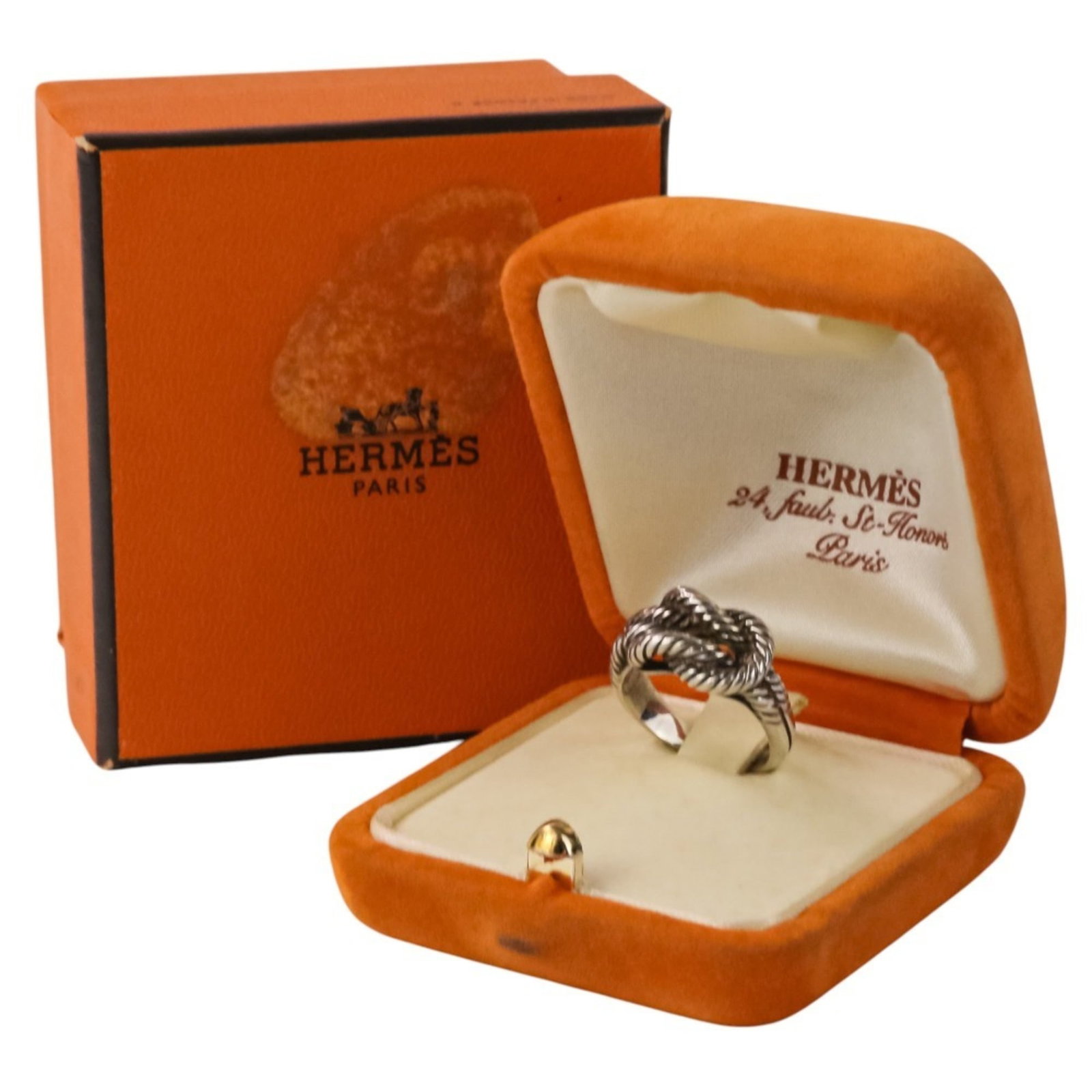 Silver Ring Band Hermes 925 - 13