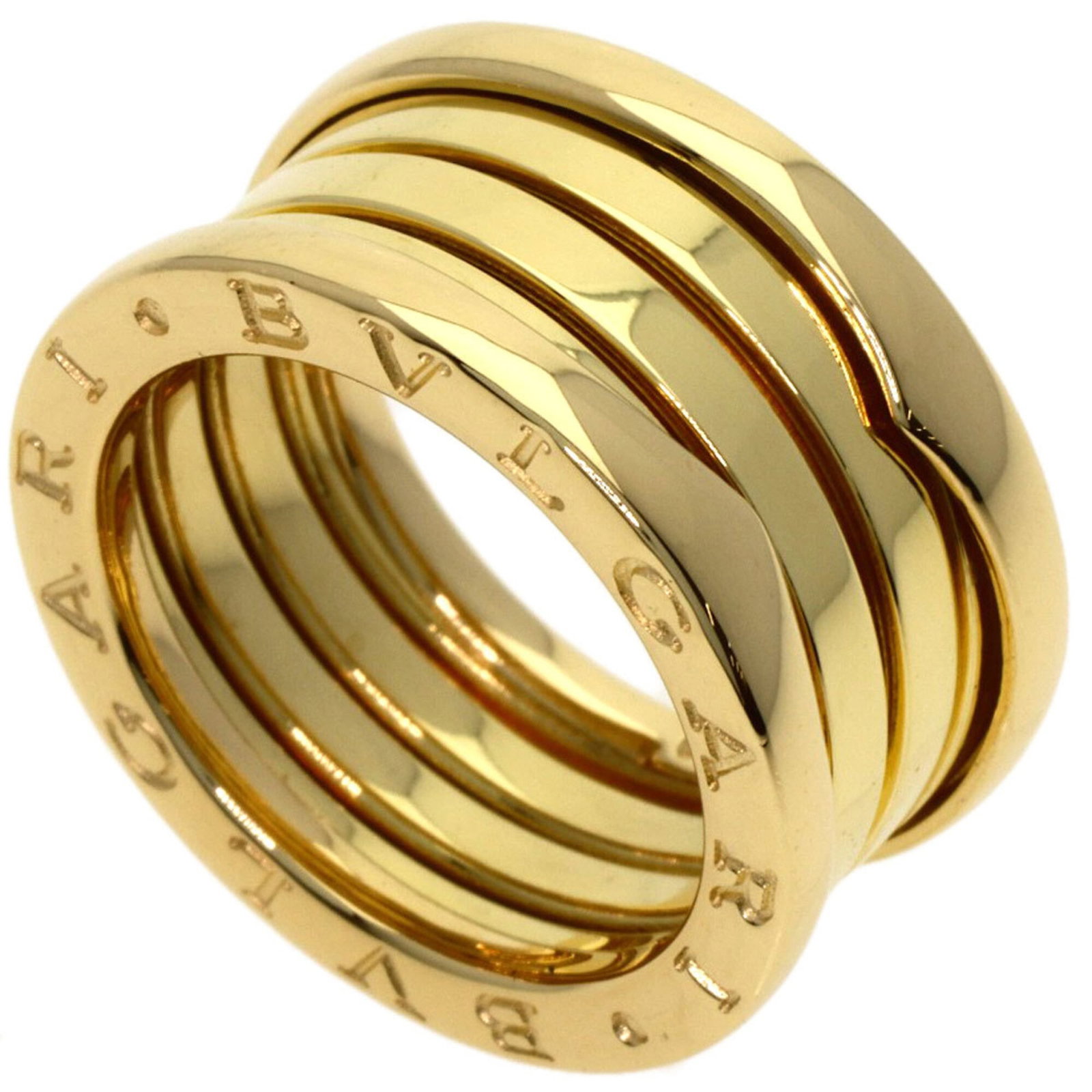 Bvlgari Band Ring Yellow Gold (18K): Bvlgari Band Ring Yellow Gold (18K) Yellow gold (18K) Bvlgari band ring, featuring the iconic brand style. This women's band ring showcases a classic design with yellow gold material and a US size 6