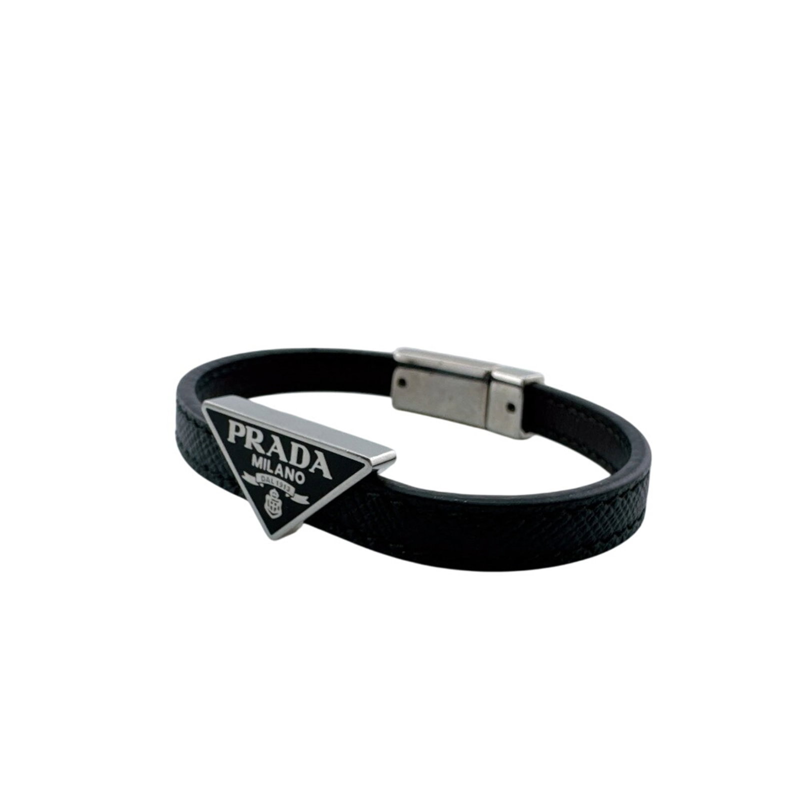 Charm Leather Prada Bracelet